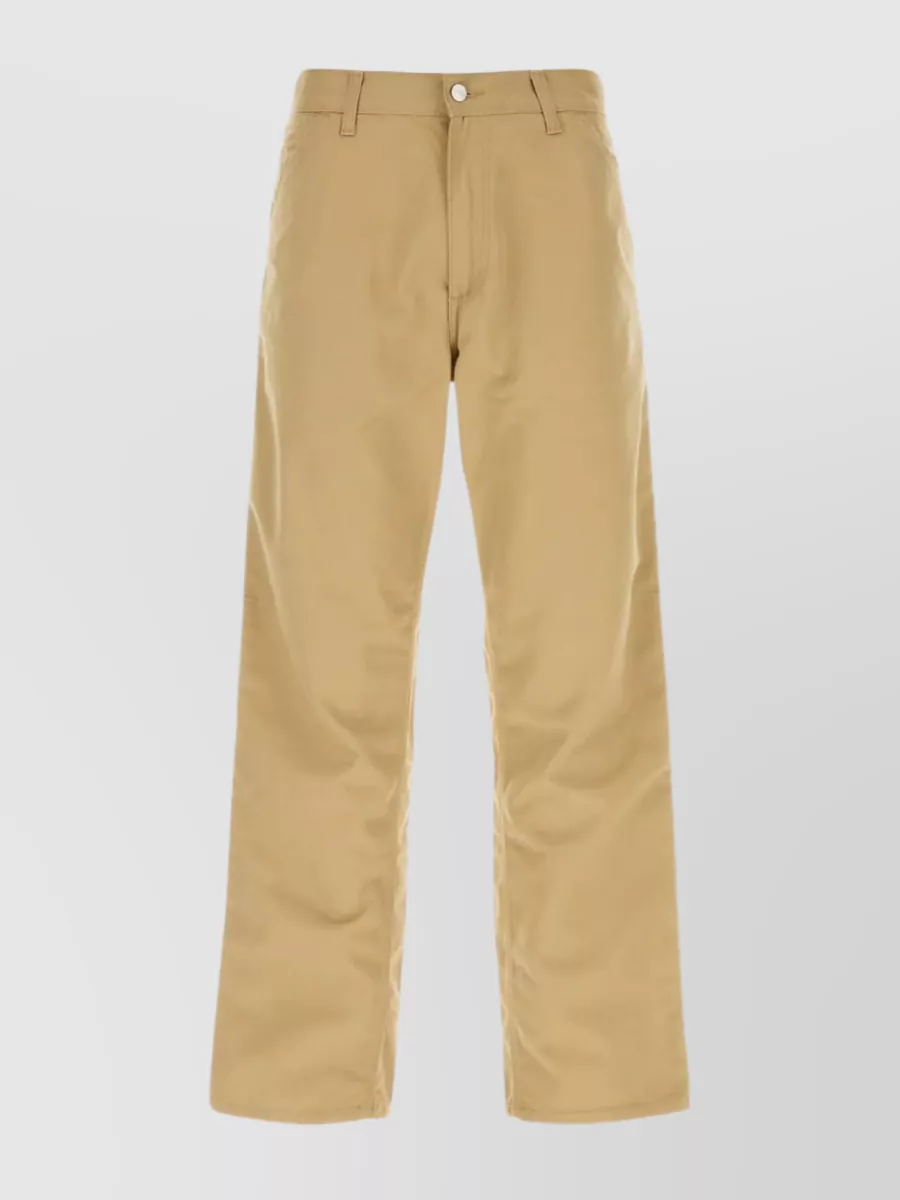 Shop Carhartt Waist Belt Loop Trousers With Multiple Pockets In Brown