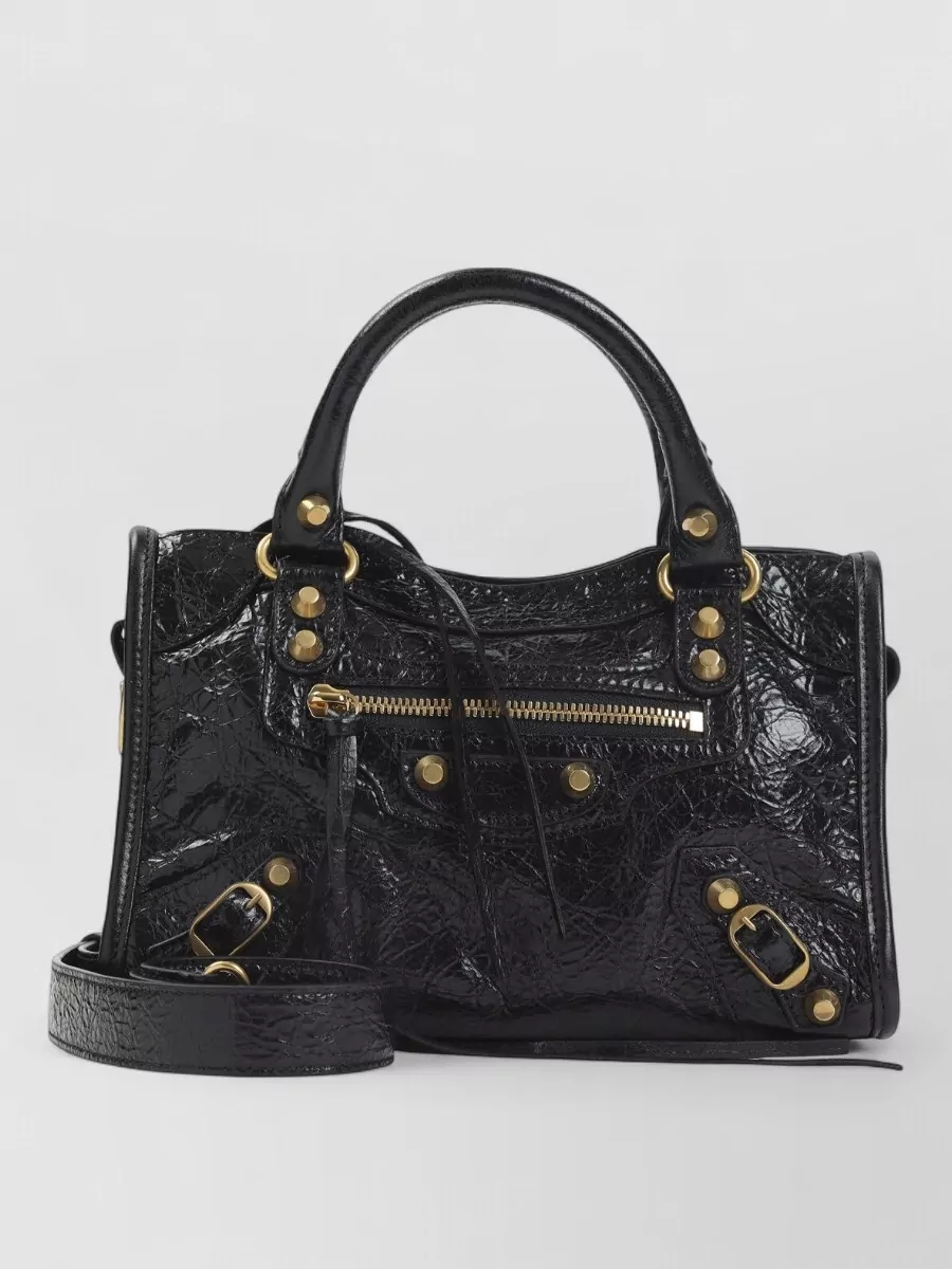 Balenciaga City Mini Shoulder Bag Top Handles Strap