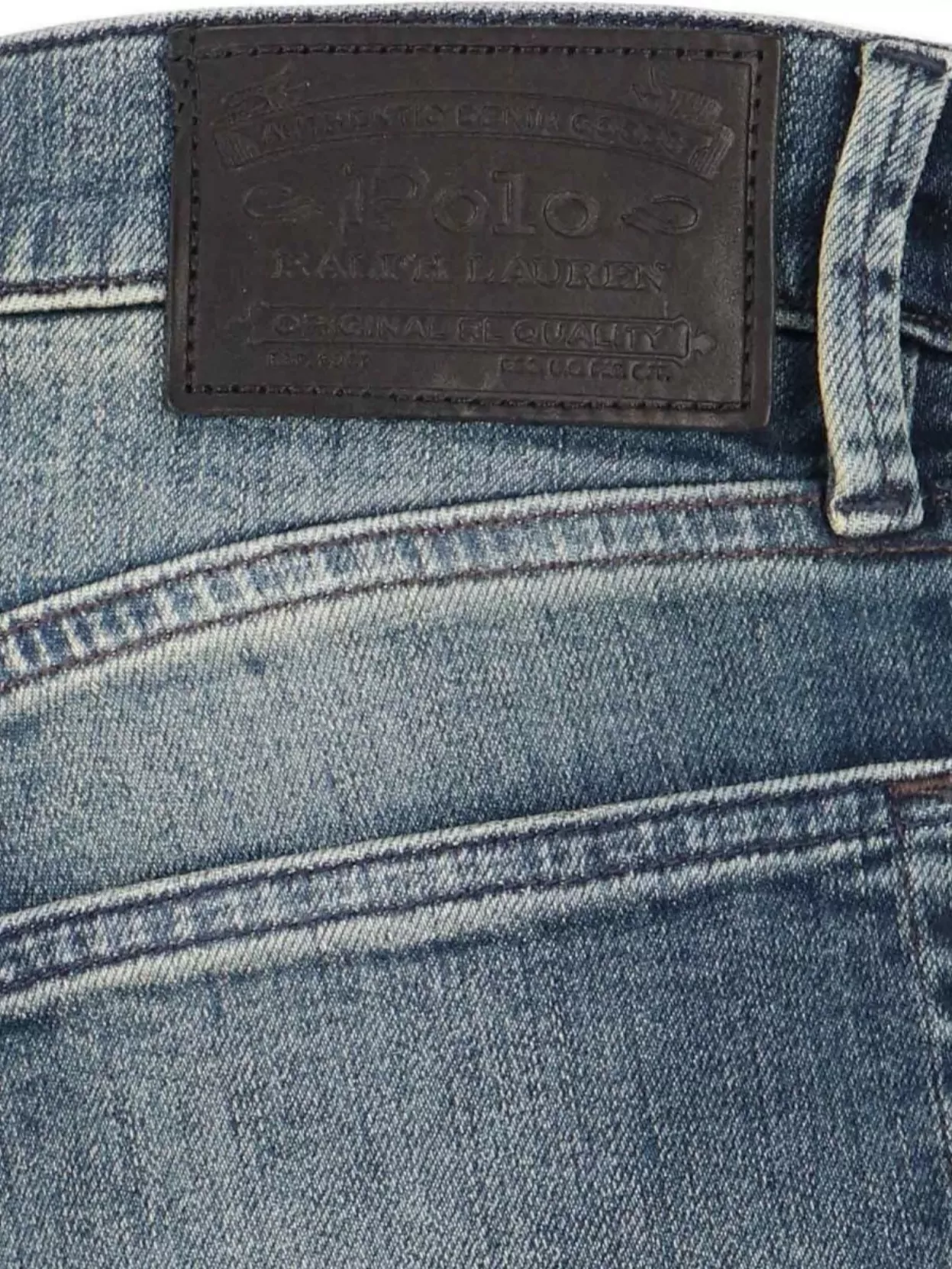 Polo Ralph Lauren Straight Trousers With Belt Loops And Faded Effect