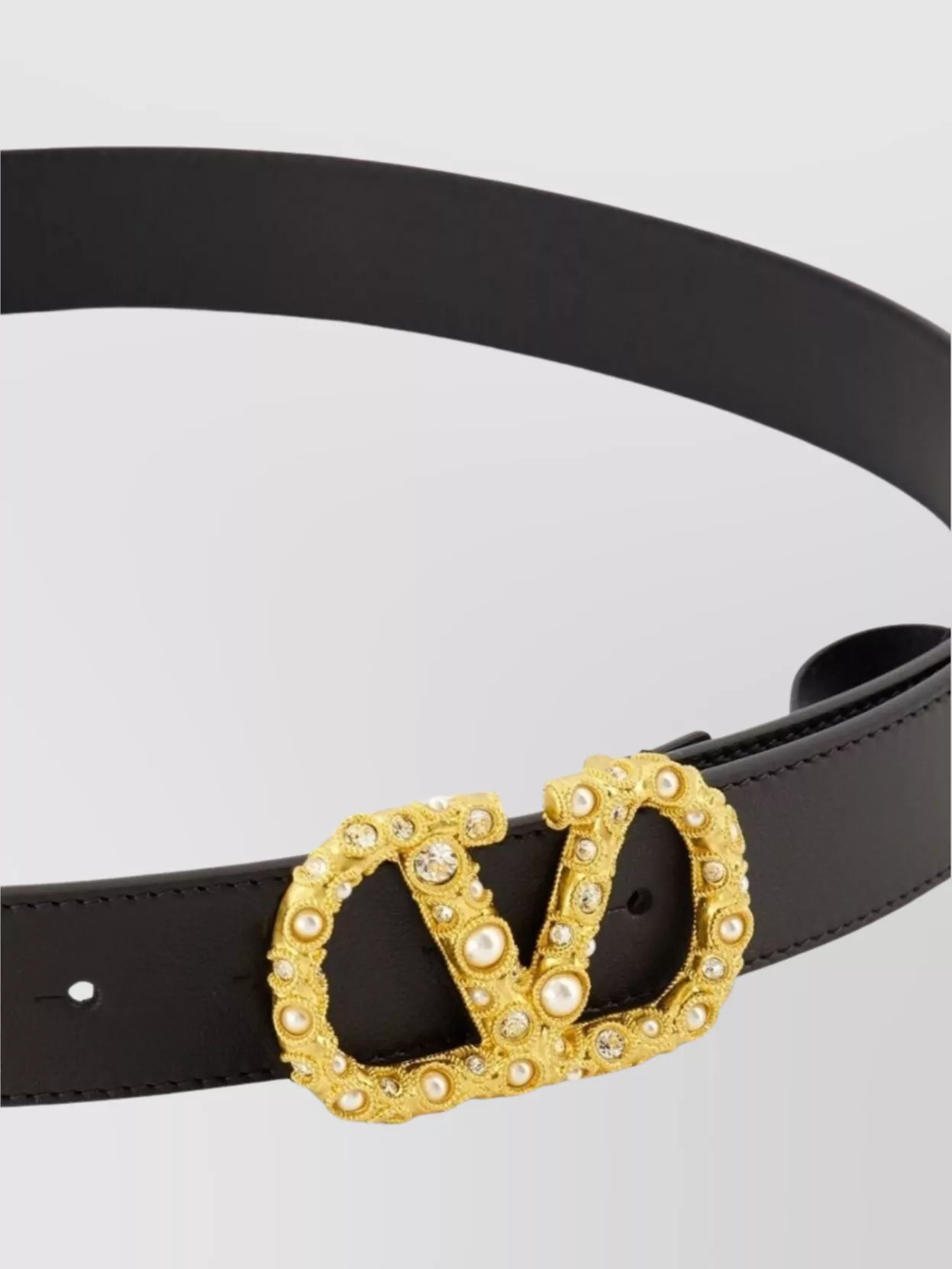 Valentino Garavani Vlogo Signature Leather Belt