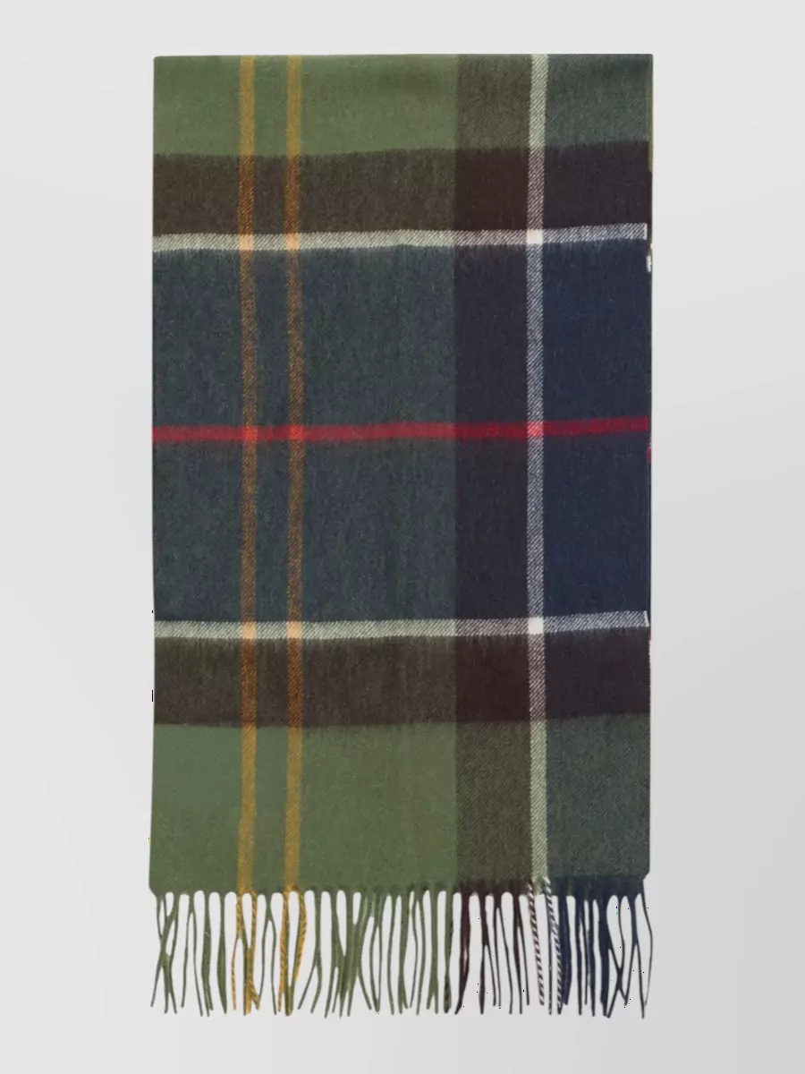 Barbour cashmere checked scarf