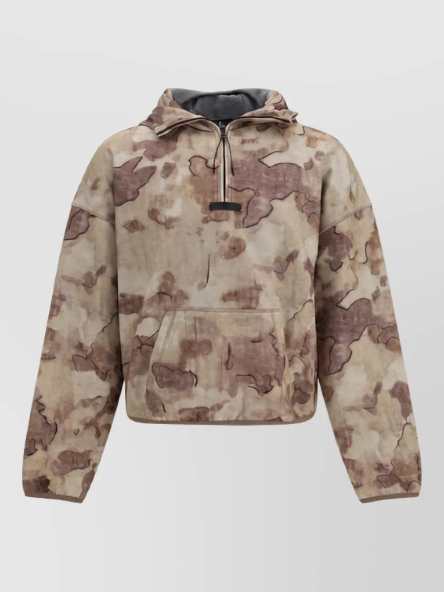Represent cotton printed oversized hooded jacket