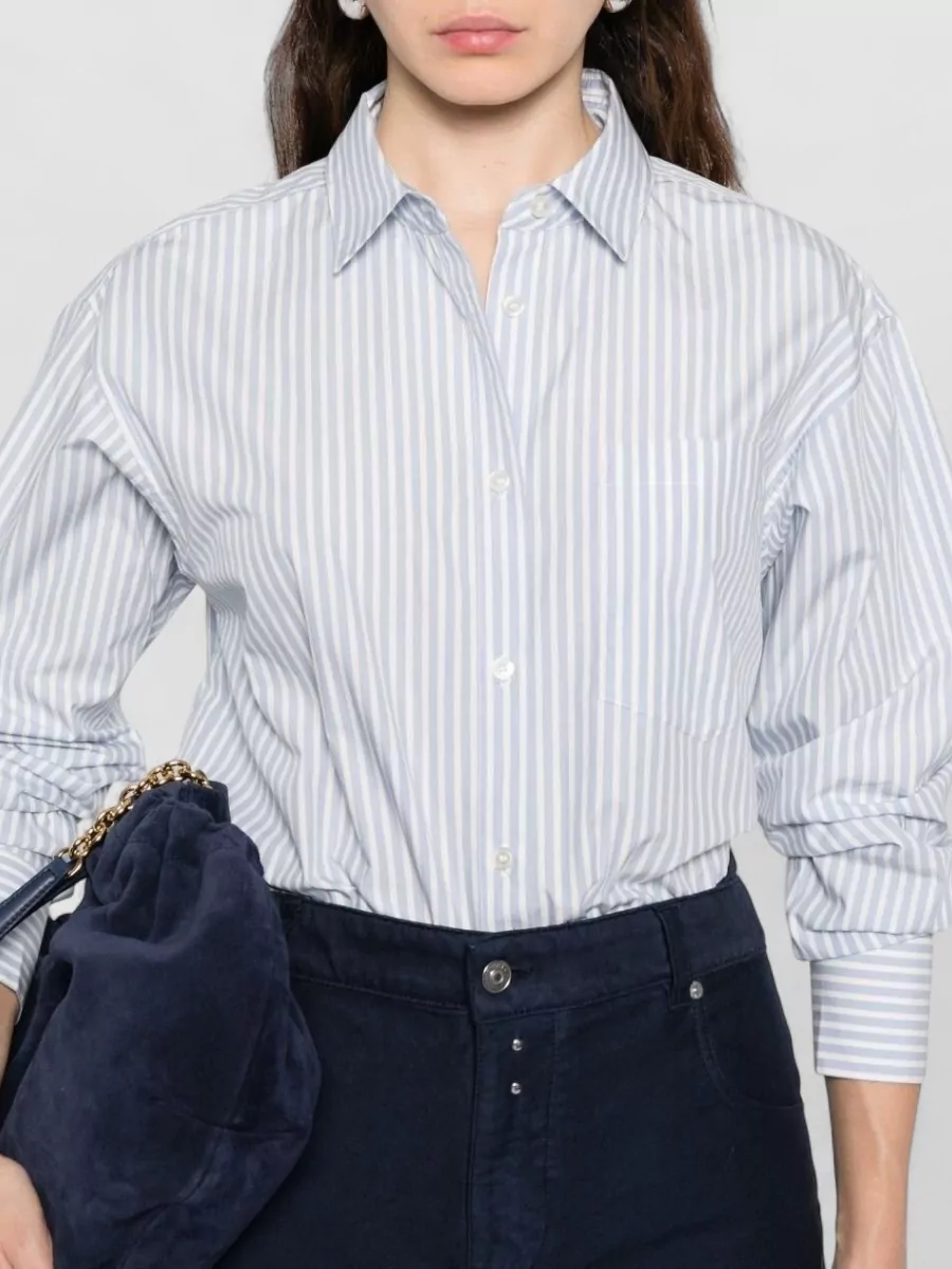 Woolrich Cotton Shirt Long Sleeves Collar Chest Pocket