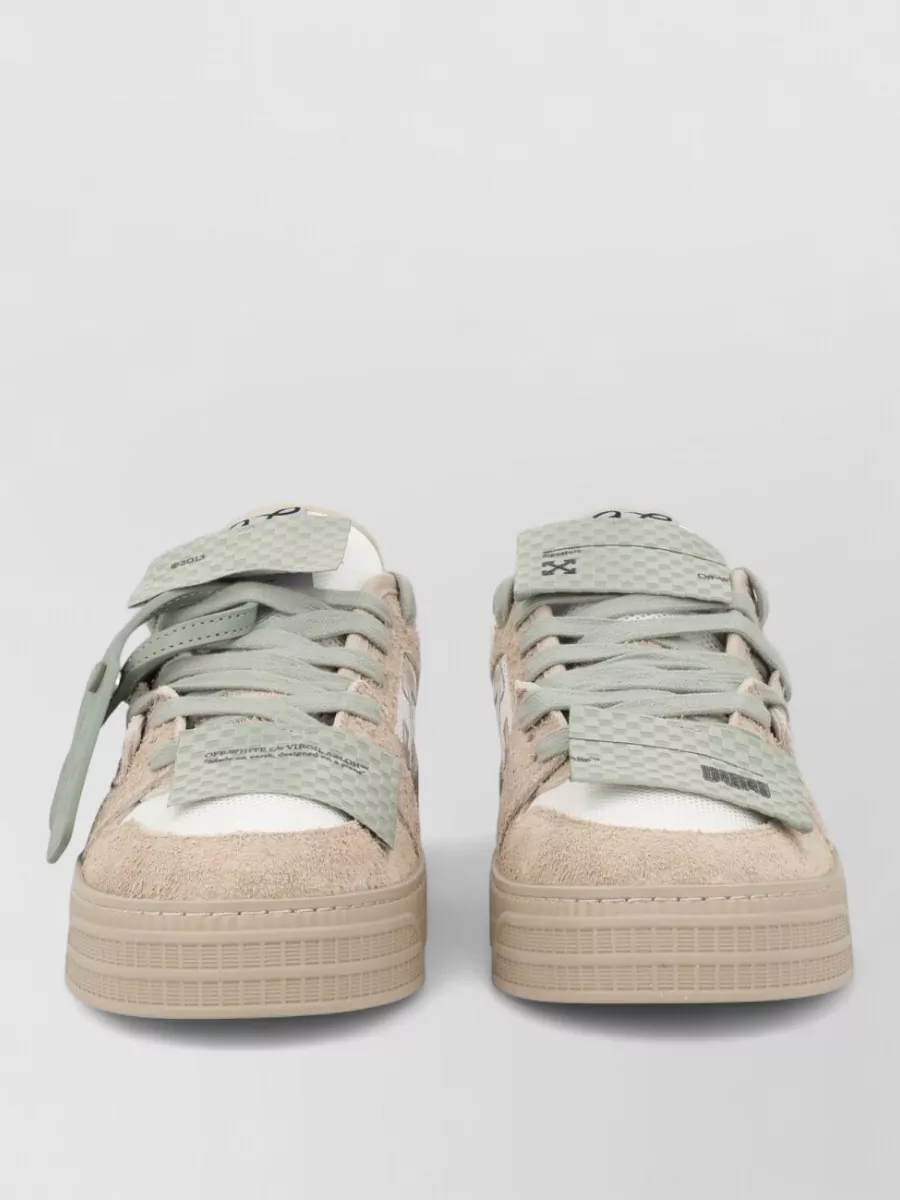 Off-White suede leather low-top sneakers