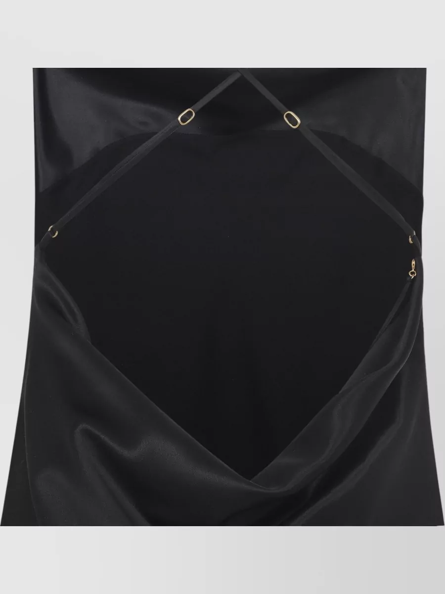Saint Laurent Silk Draped Mini Dress