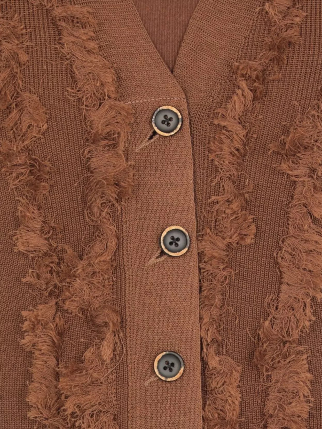 Uma Wang Fringed V-Neck Knit Cardigan