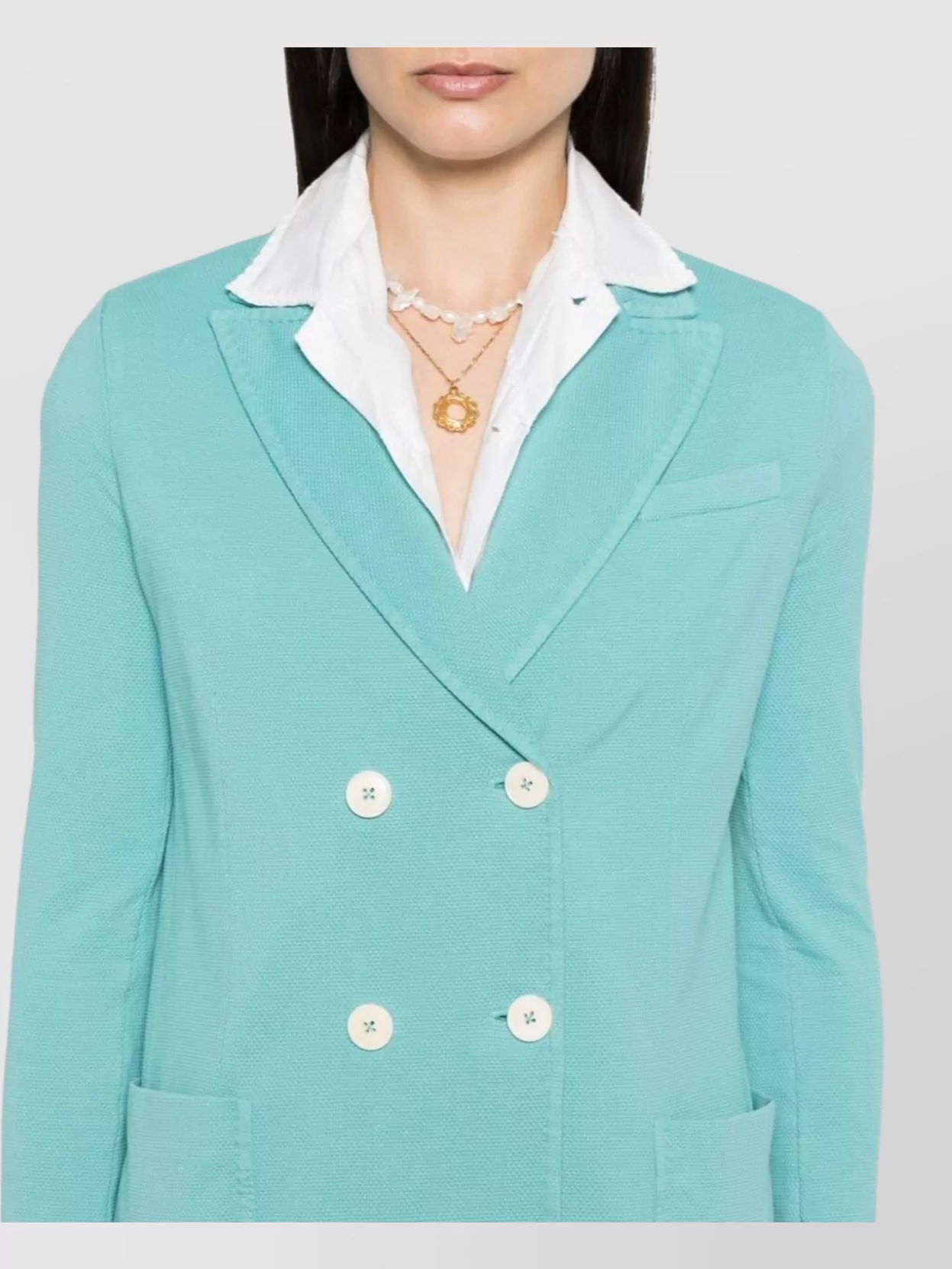 Circolo 1901 Double-Breasted Cotton Blend Jacket