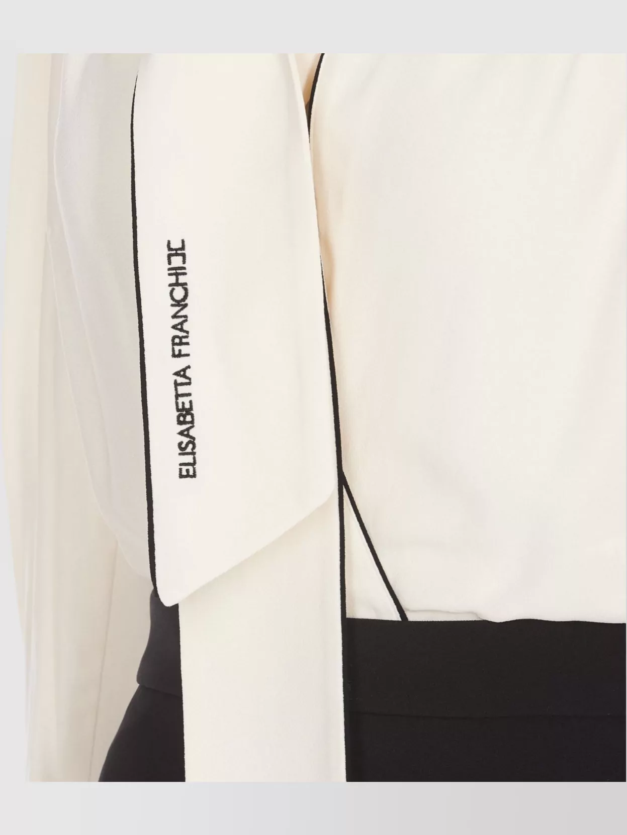 Elisabetta Franchi Contrast Piping Keyhole Neckline Dress