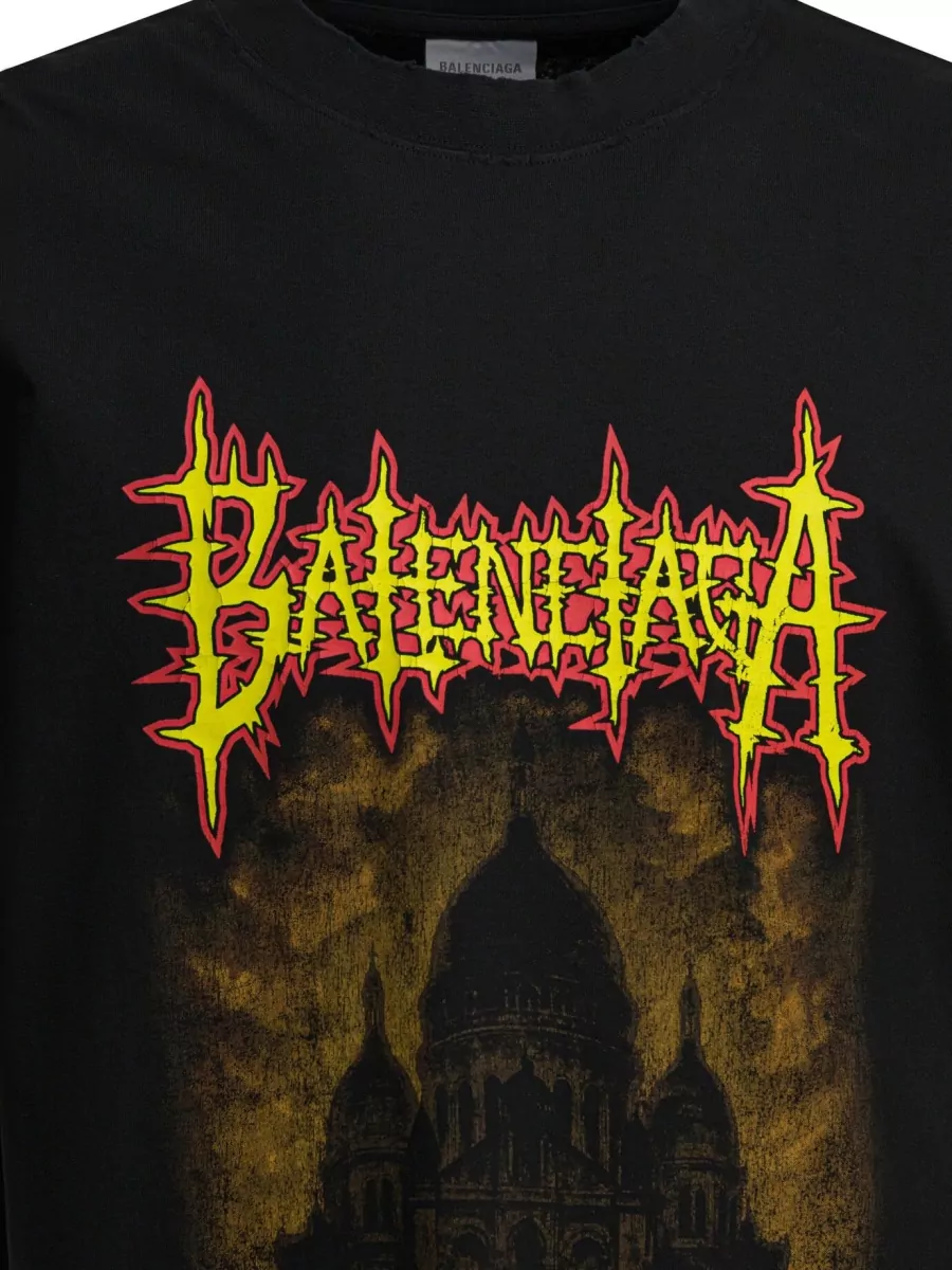 Balenciaga Cotton Logo-Print Crew-Neck T-Shirt
