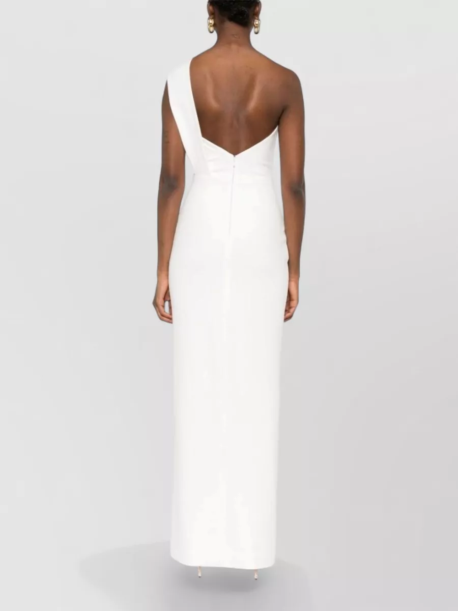 Solace London Asymmetric Neck Sleeveless Maxi Gown