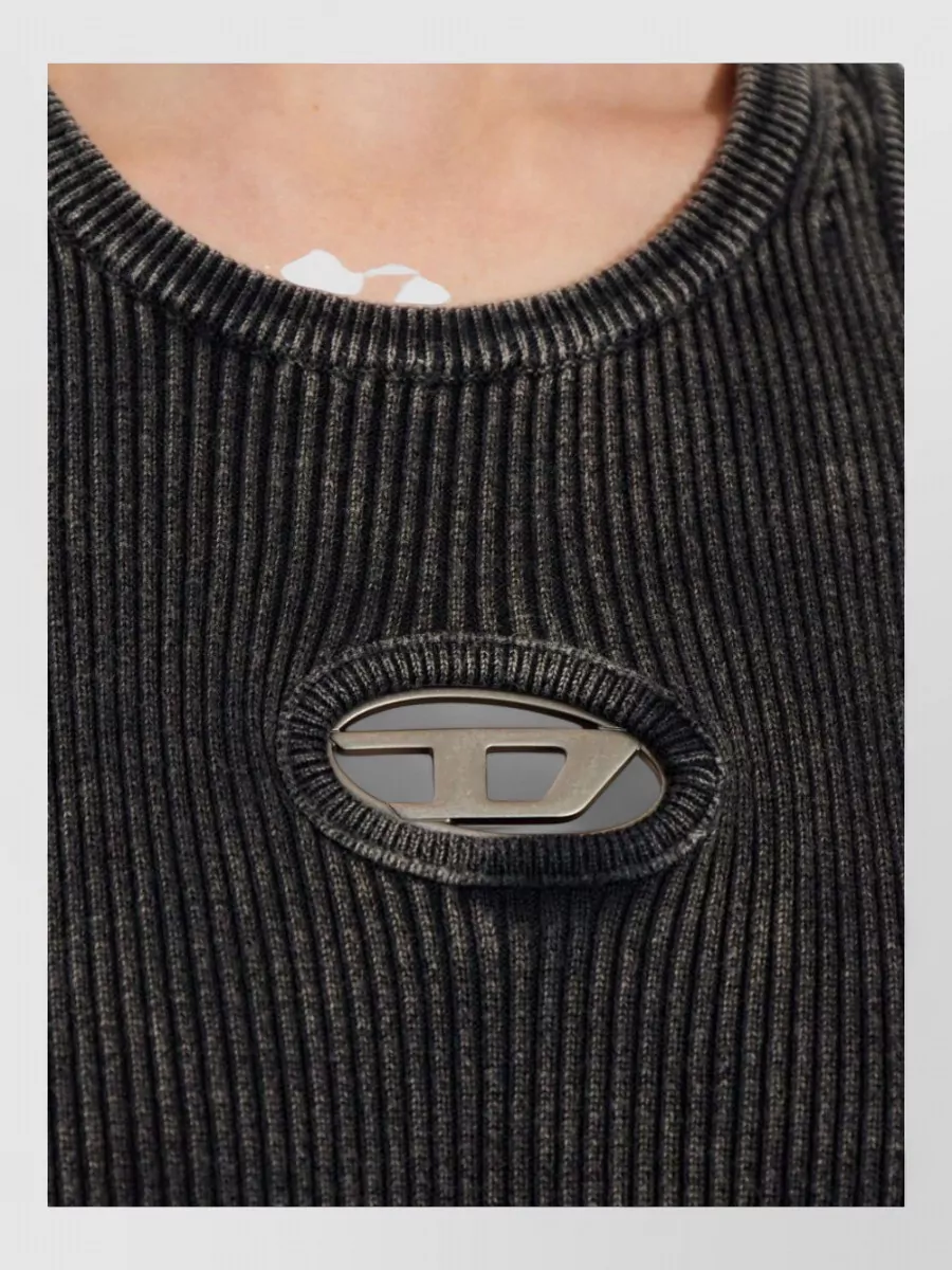 Diesel Sleeveless Dress With Cut-Out And Ribbed Texture