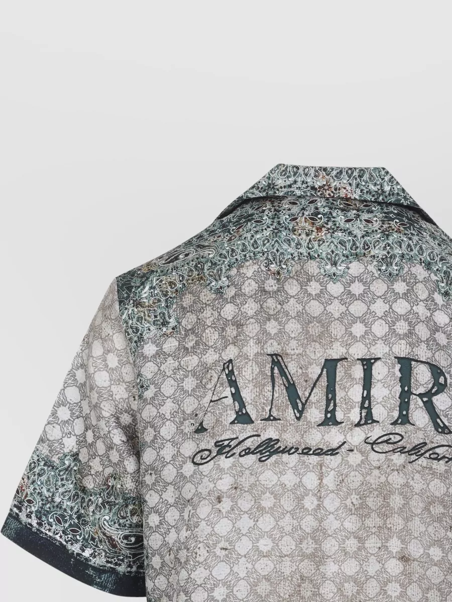 Amiri Silk Bandana-Print Bowling Shirt