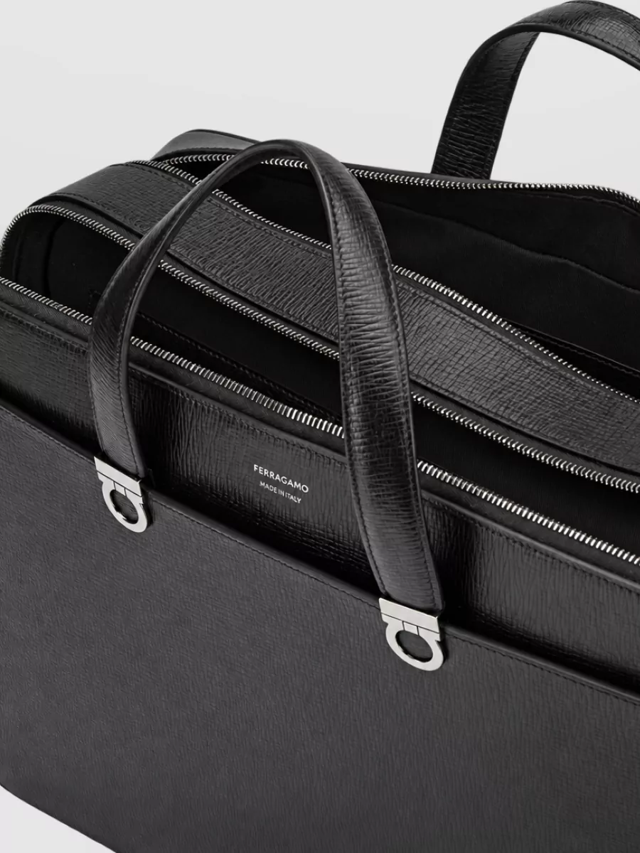 Ferragamo Calf Leather Large Briefcase
