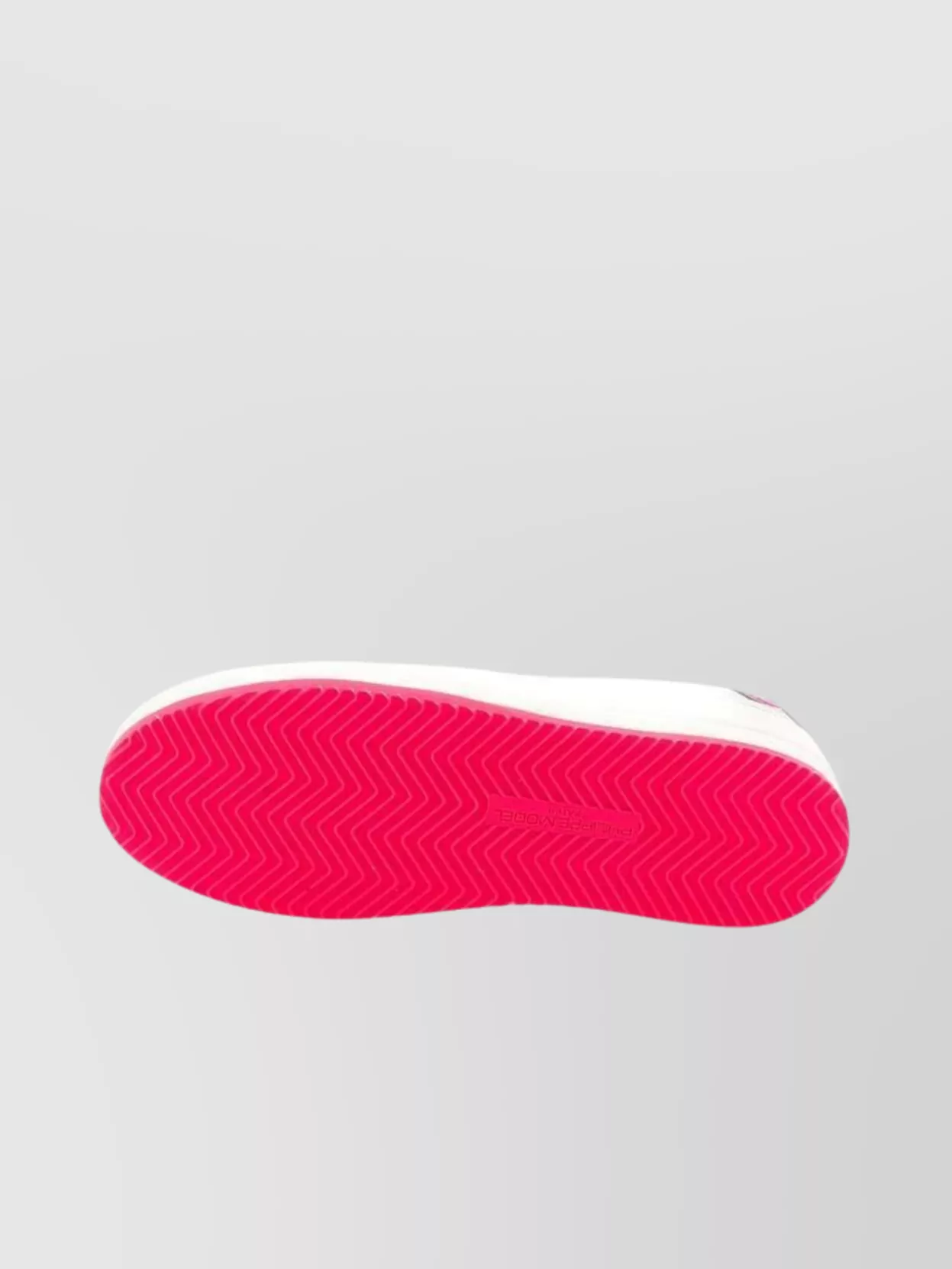 Philippe Model Low Leather Sneakers With Fluorescent Heel Tab