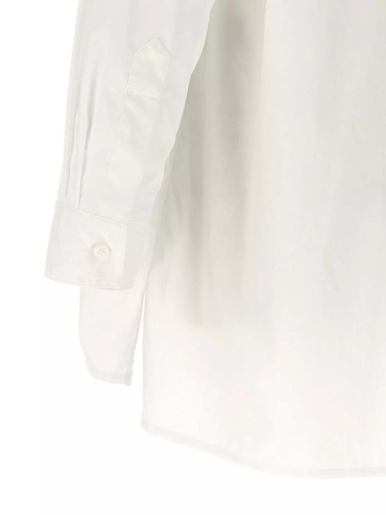 Shop Yohji Yamamoto Cotton Shirt With Button-down Collar And Front Pocket
