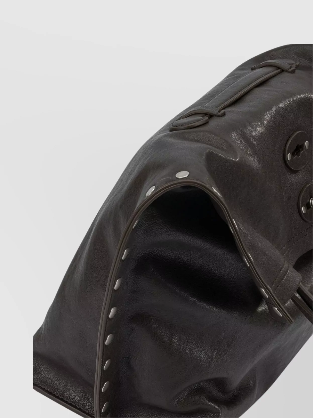 Zanellato Shoulder Bag With Studded Detailing And Dual Handles