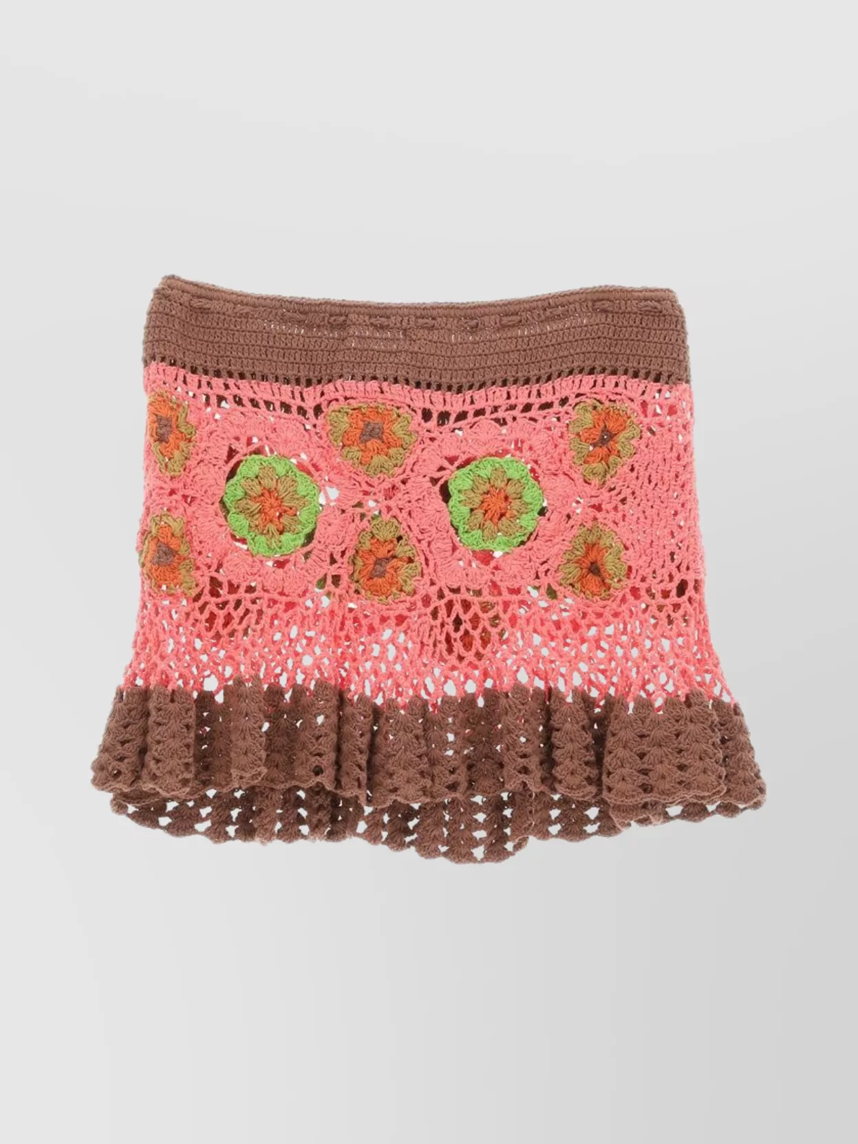 Shop Akoia Swim Floral Knit Skirt Ruffle Hem