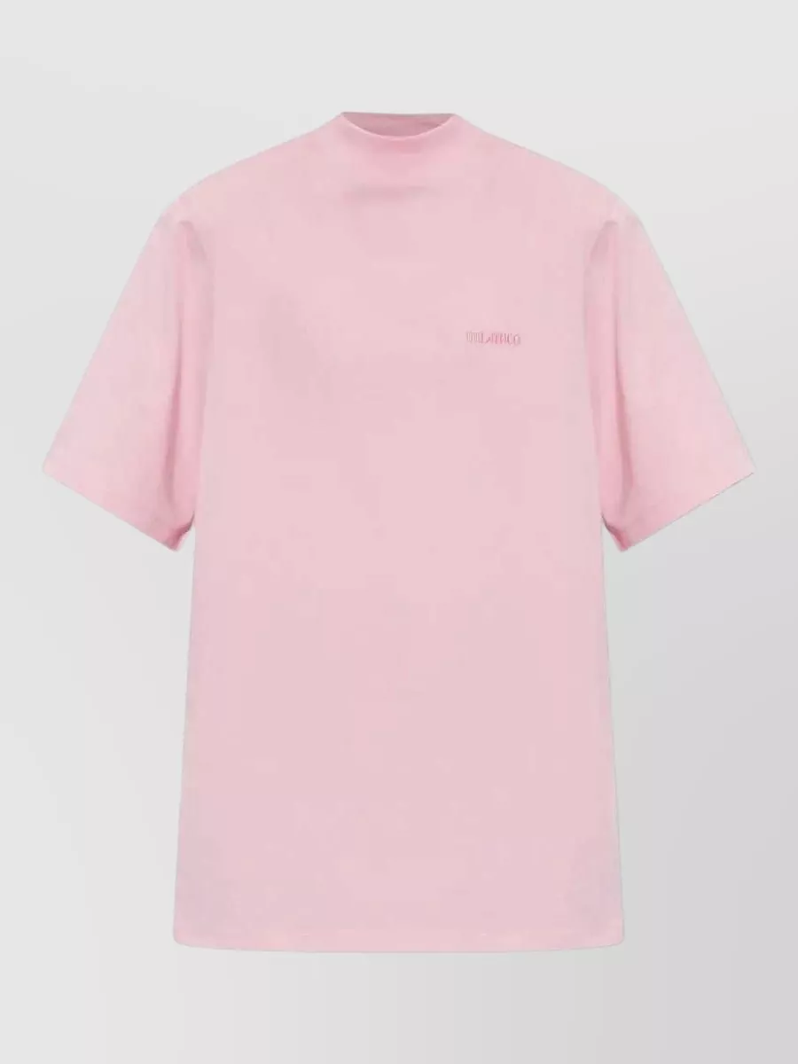 The Attico logo-print high-neck short-sleeve t-shirt