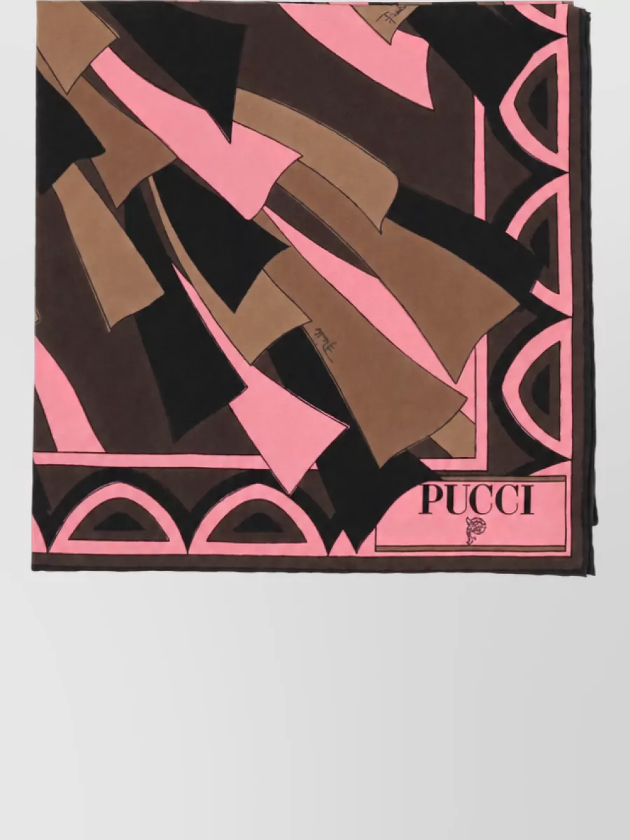 Pucci silk printed square scarf