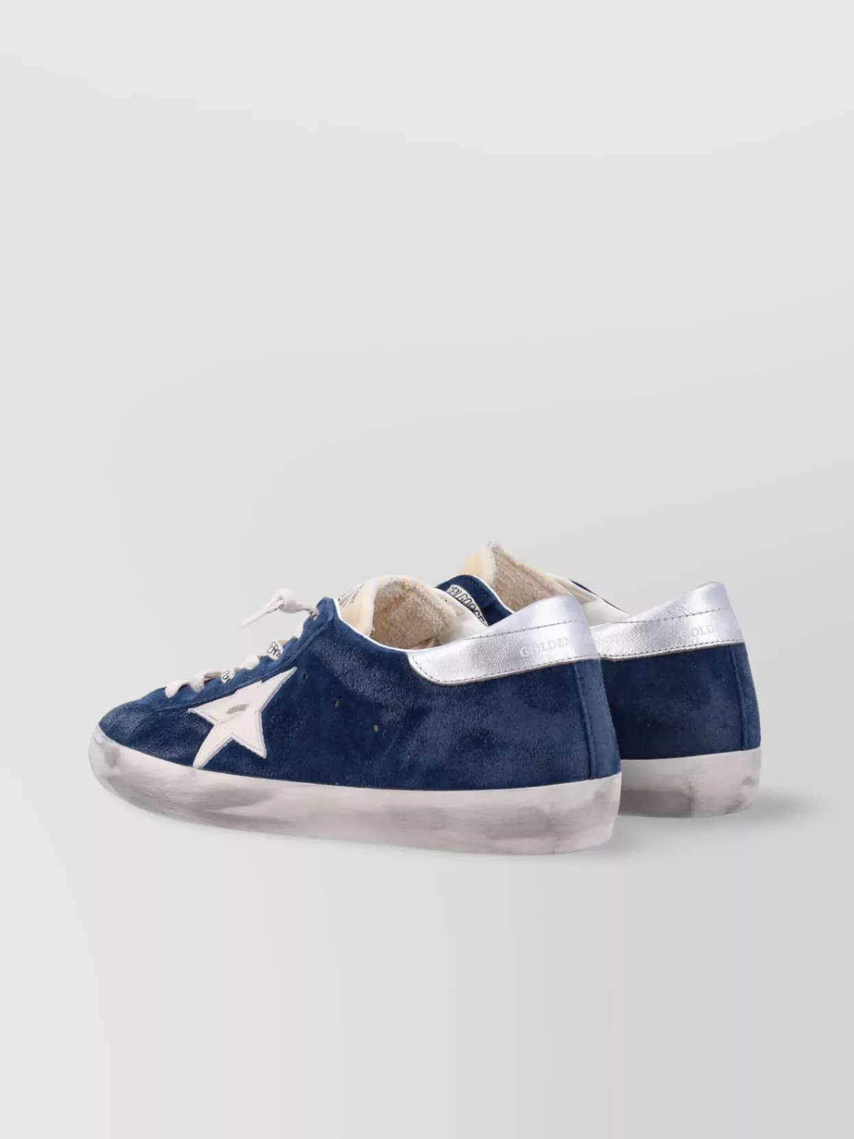 Golden Goose Suede Finish Sneakers Featuring Metallic Touch