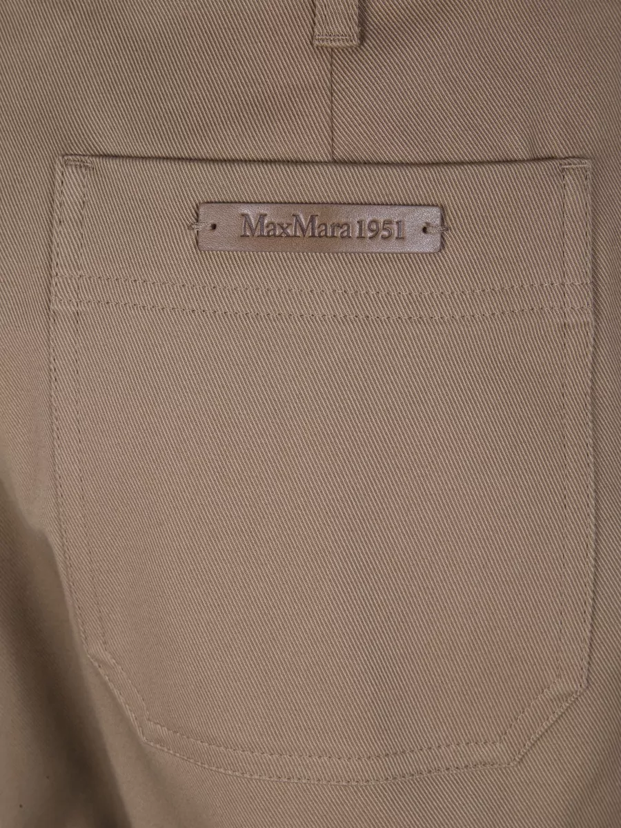 Max Mara Cotton Straight Leg Trousers