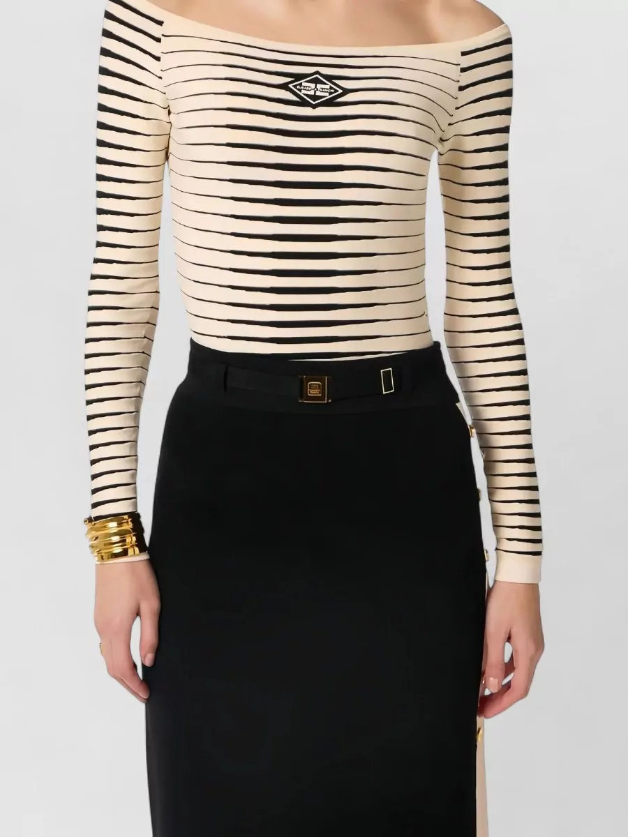 Elisabetta Franchi Ribbed Knitted Bodysuit