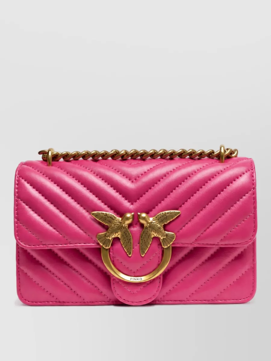 Pinko Love Bag One Mini Leather Clutch Bag
