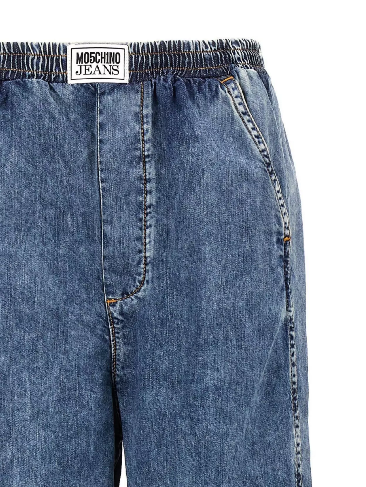 Moschino Denim Trousers Stitched Elastic Waistband