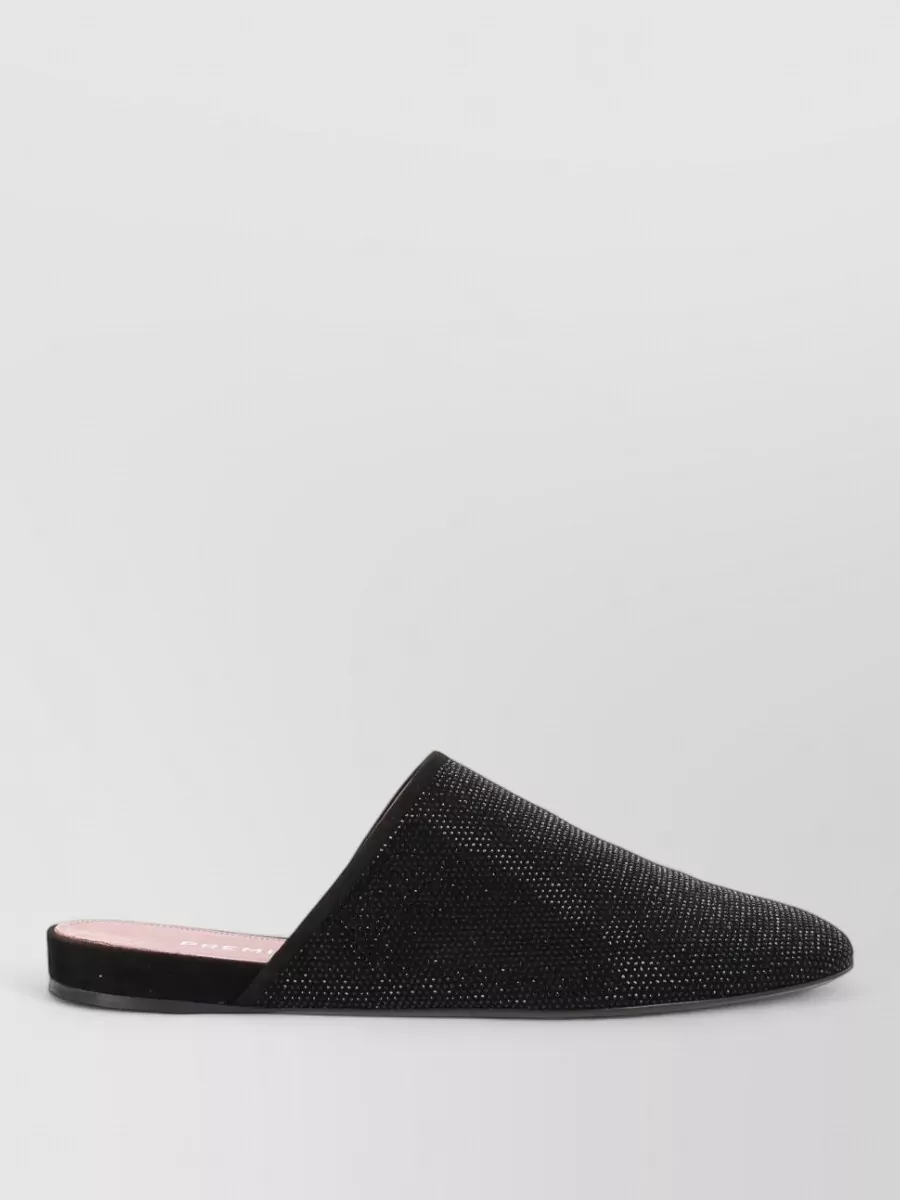 Premiata Leather Rhinestone Mules