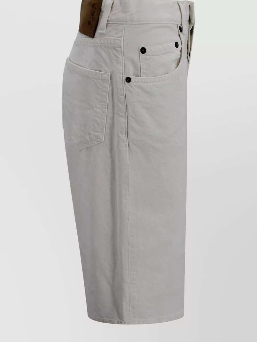 Haikure Twill Straight-Leg Knee-Length Shorts