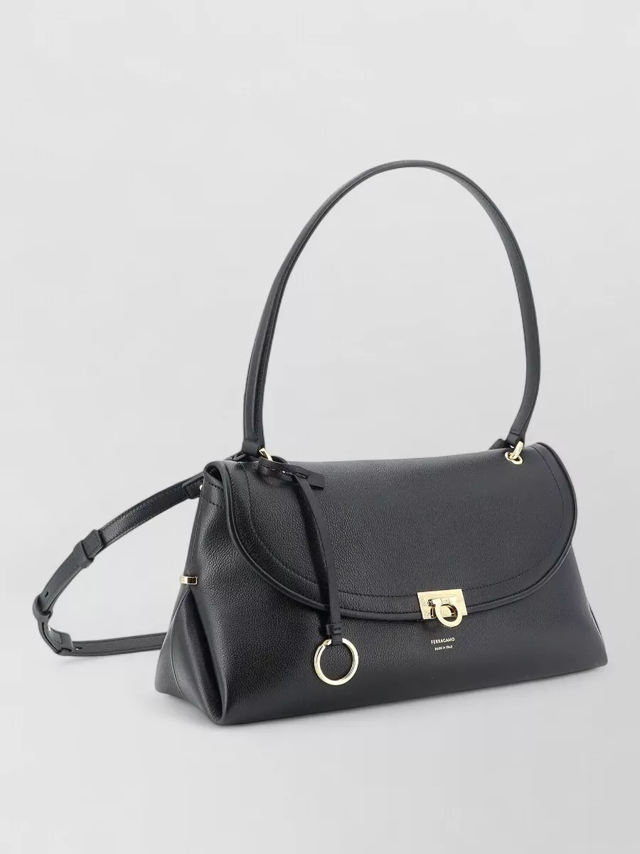 Ferragamo Gancini Leather Clutch Bag