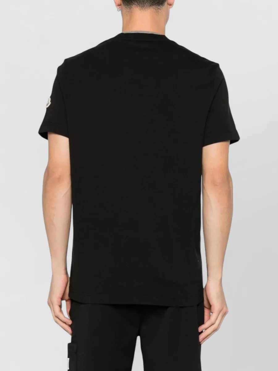 Moncler Crew Neck Nylon Silk T Shirt Embroidery