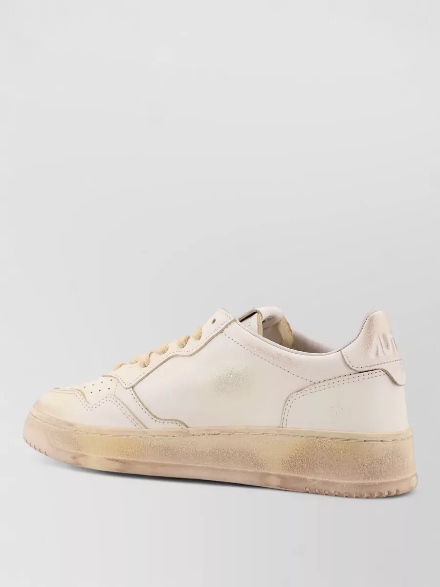 Autry Vintage Low Top Leather Sneakers Rubber Sole