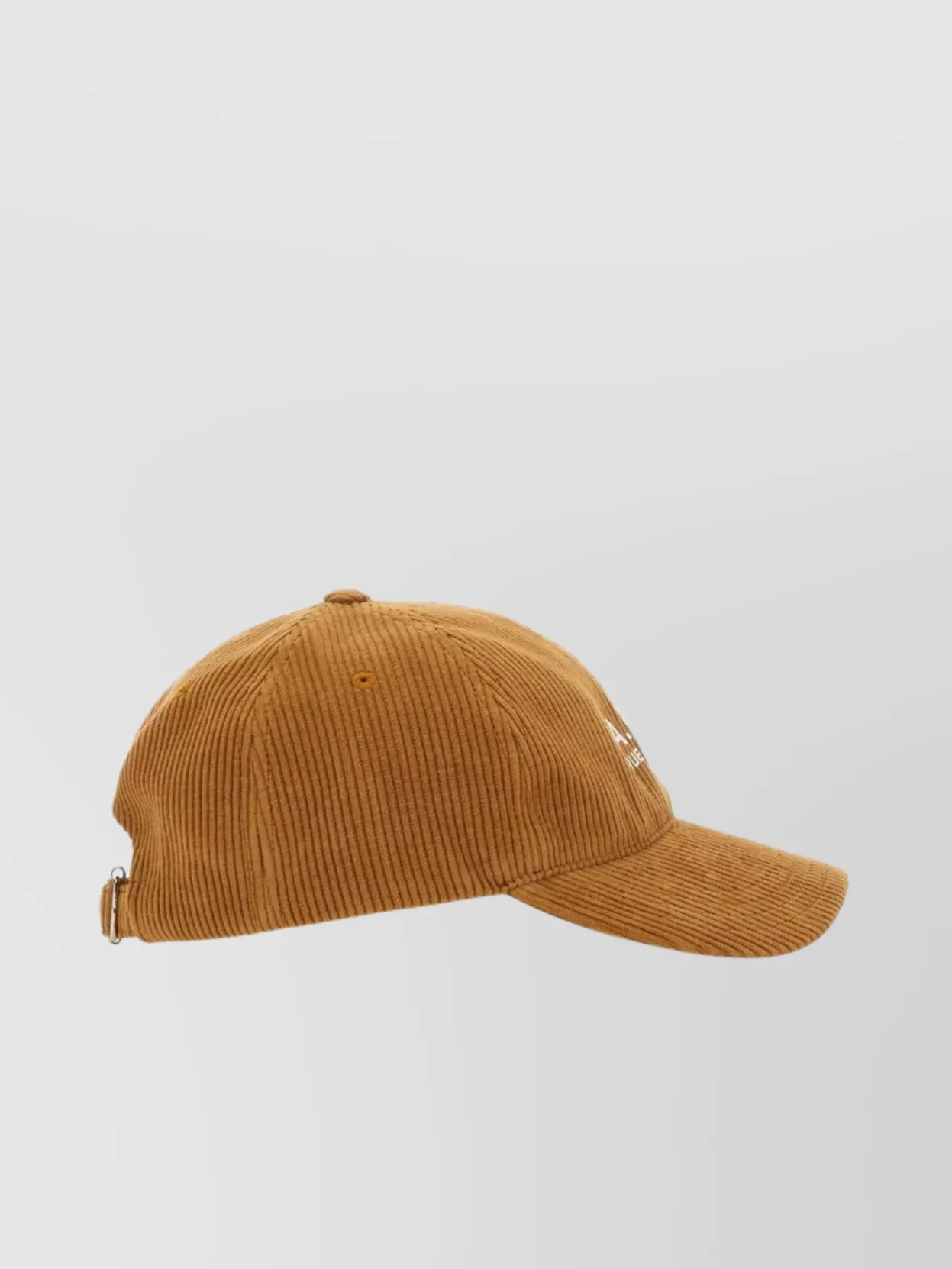 Apc A.p.c. Logo Printed Corduroy Cap In Brown