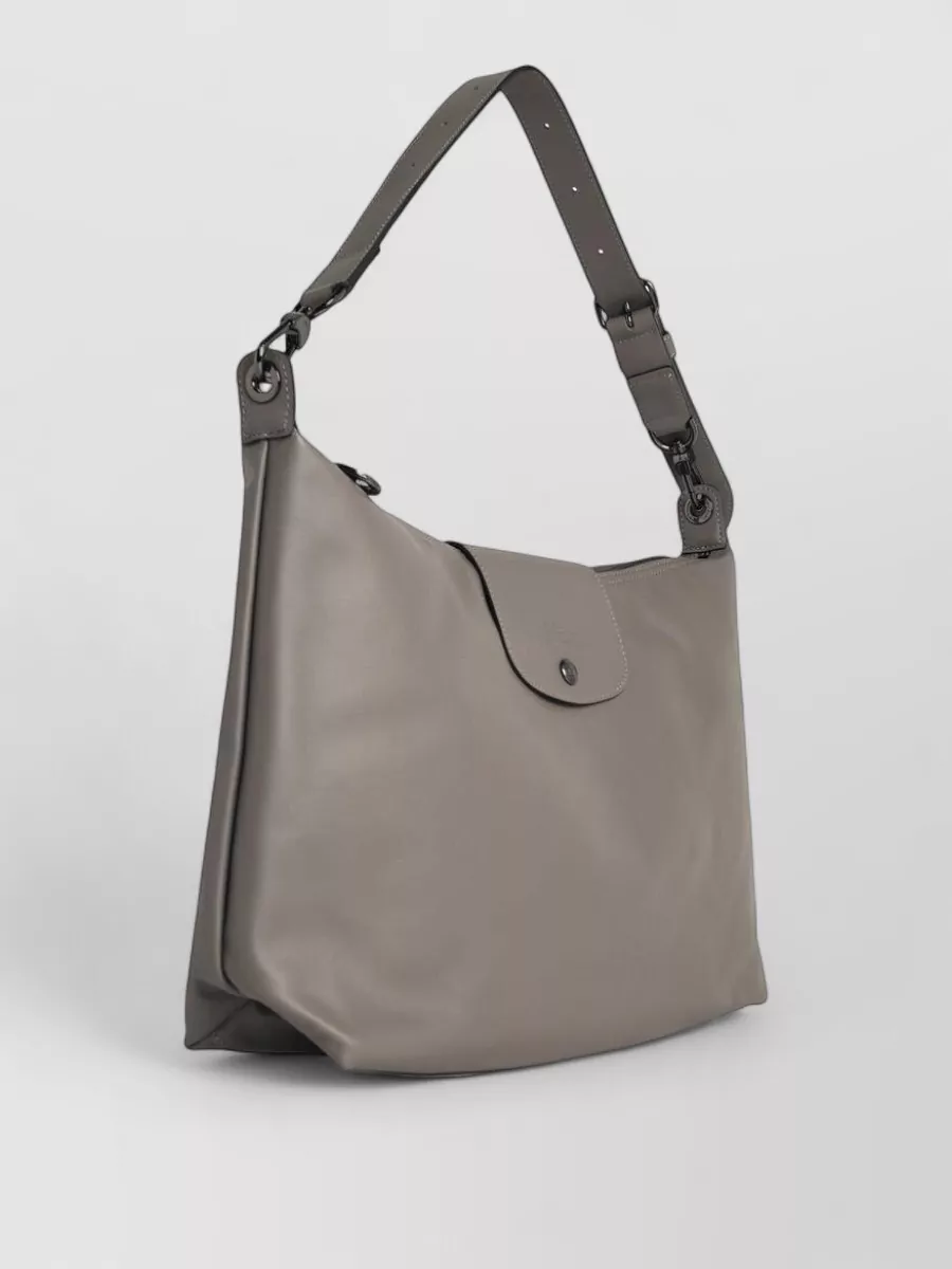Longchamp Calfskin Leather Hobo Bag