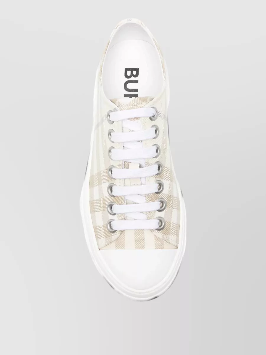Burberry Check Lace-Up Sneakers