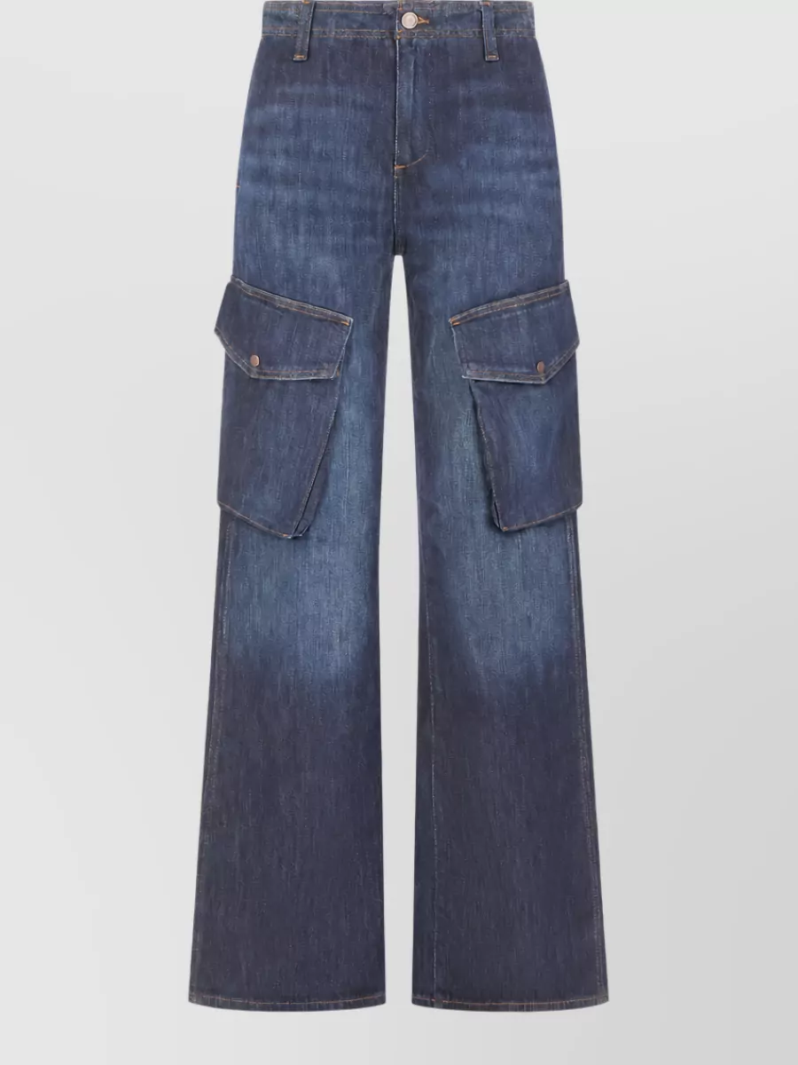 7 For All Mankind denim wide-leg trousers