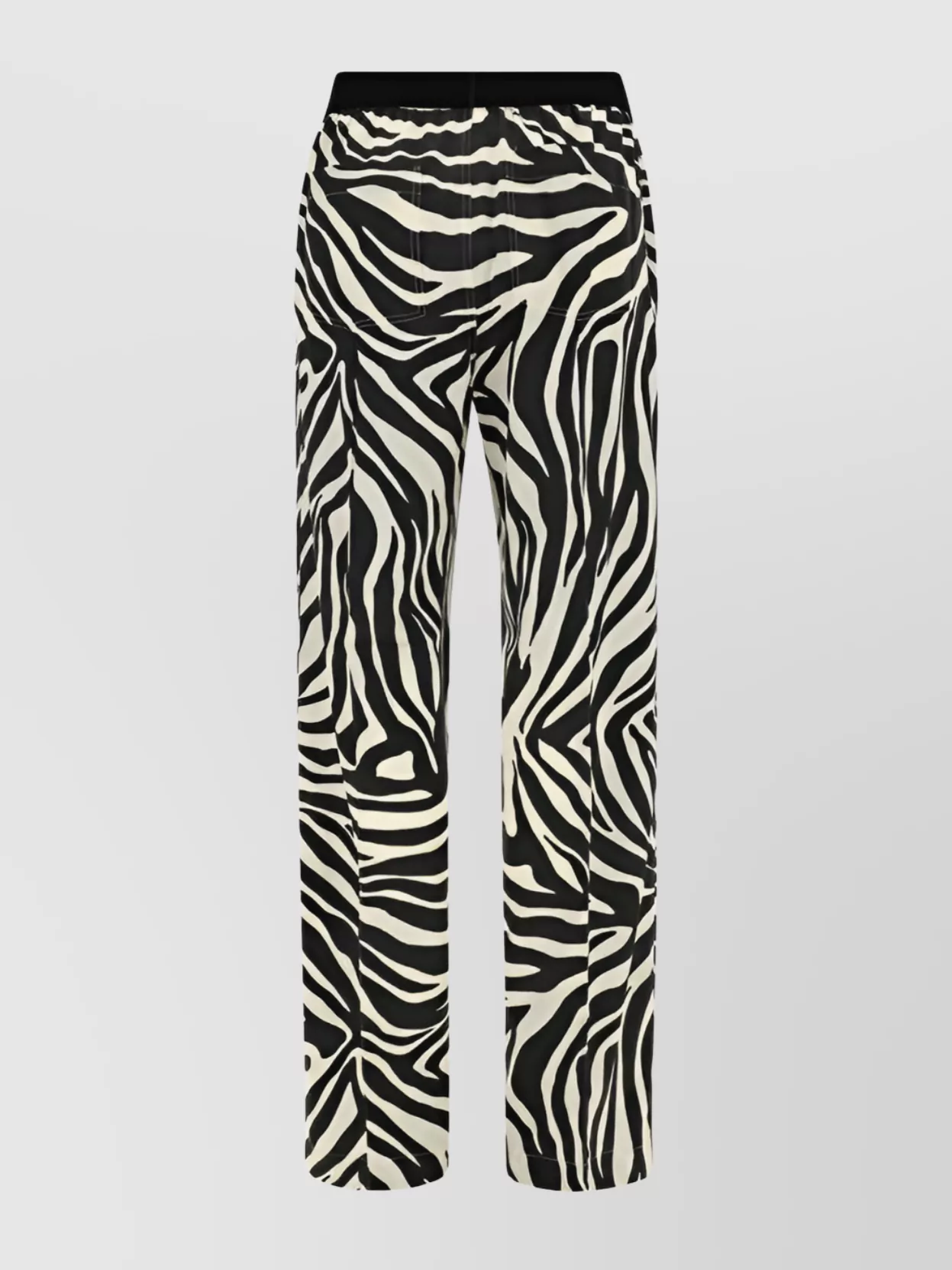Tom Ford Zebra Print Straight Leg Trousers In Black