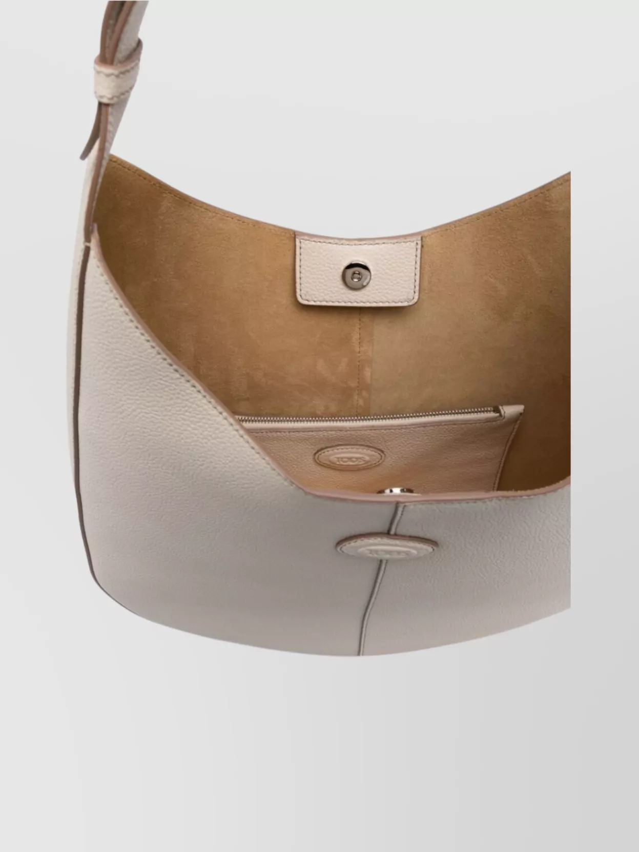Tod's Adjustable Strap Hobo Shoulder Bag In Neutrals