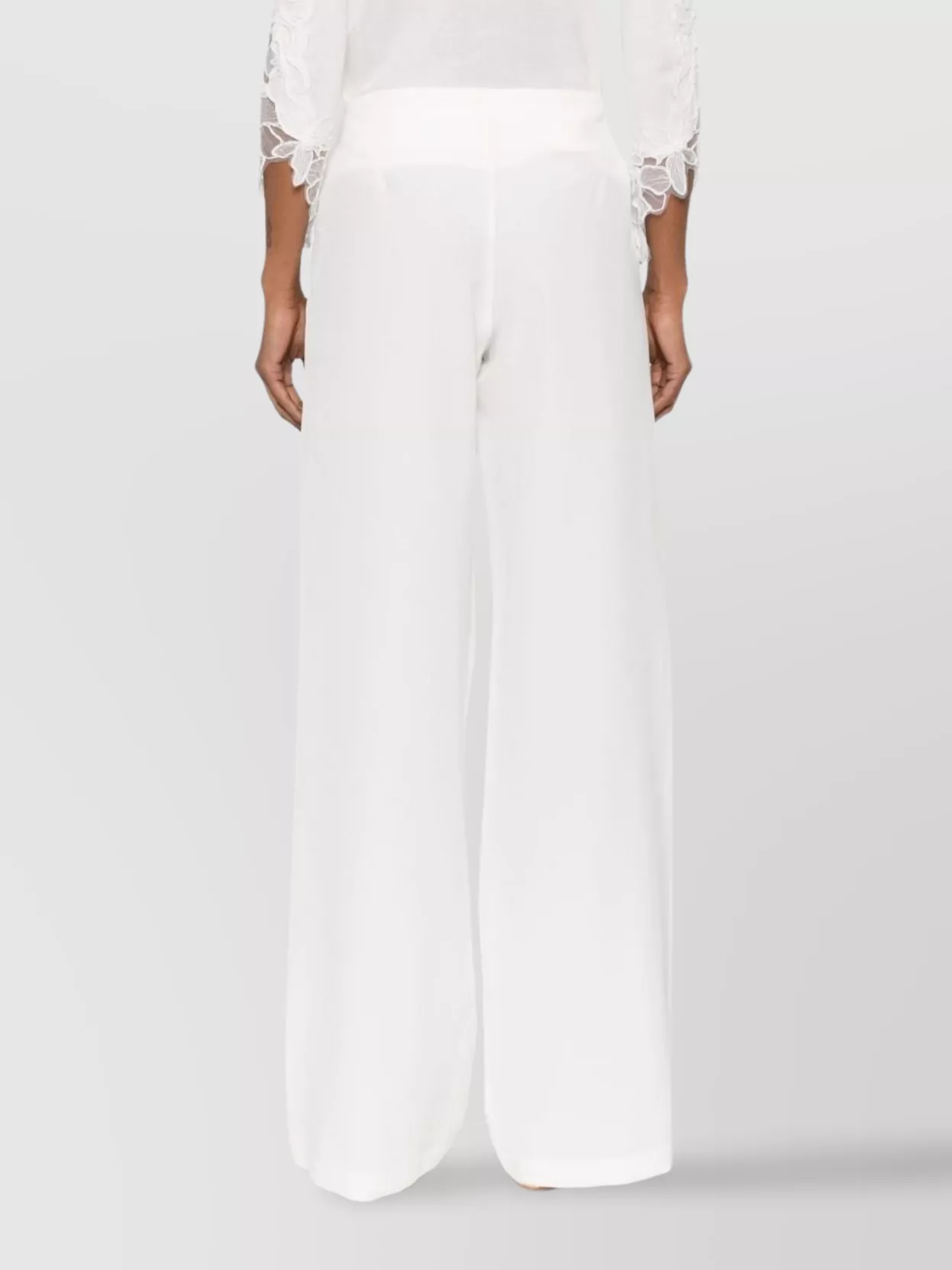 Ermanno Scervino Silk Trousers Luxe Wide-Leg Design