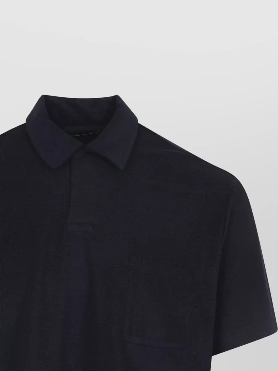 Ralph Lauren Purple Label Silk Cotton Short-Sleeve Polo Shirt