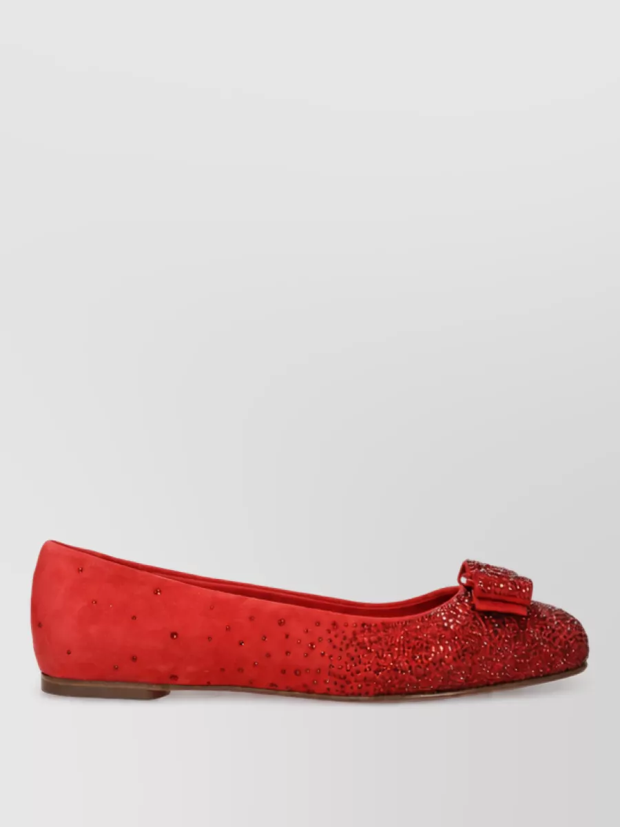 Ferragamo Suede Ballerina Shoes