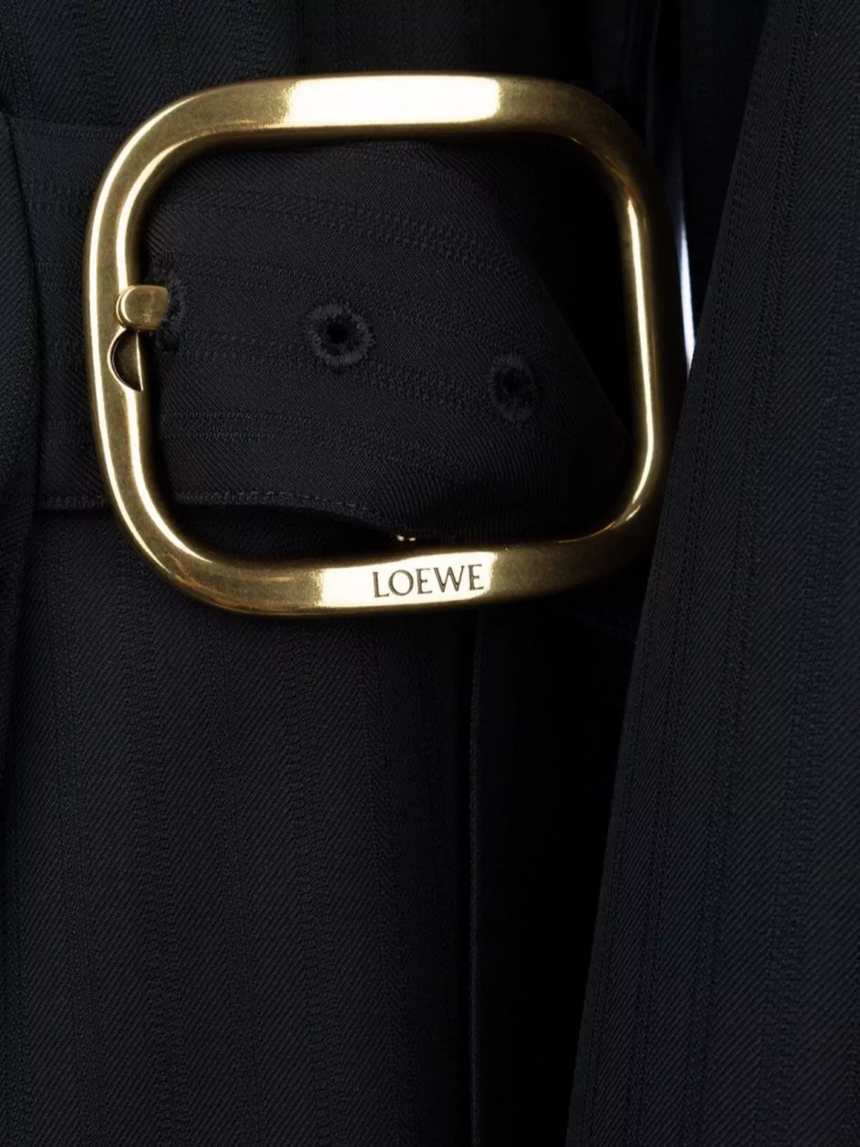 Loewe Asymmetric Waist Belted Long Sleeve Dress