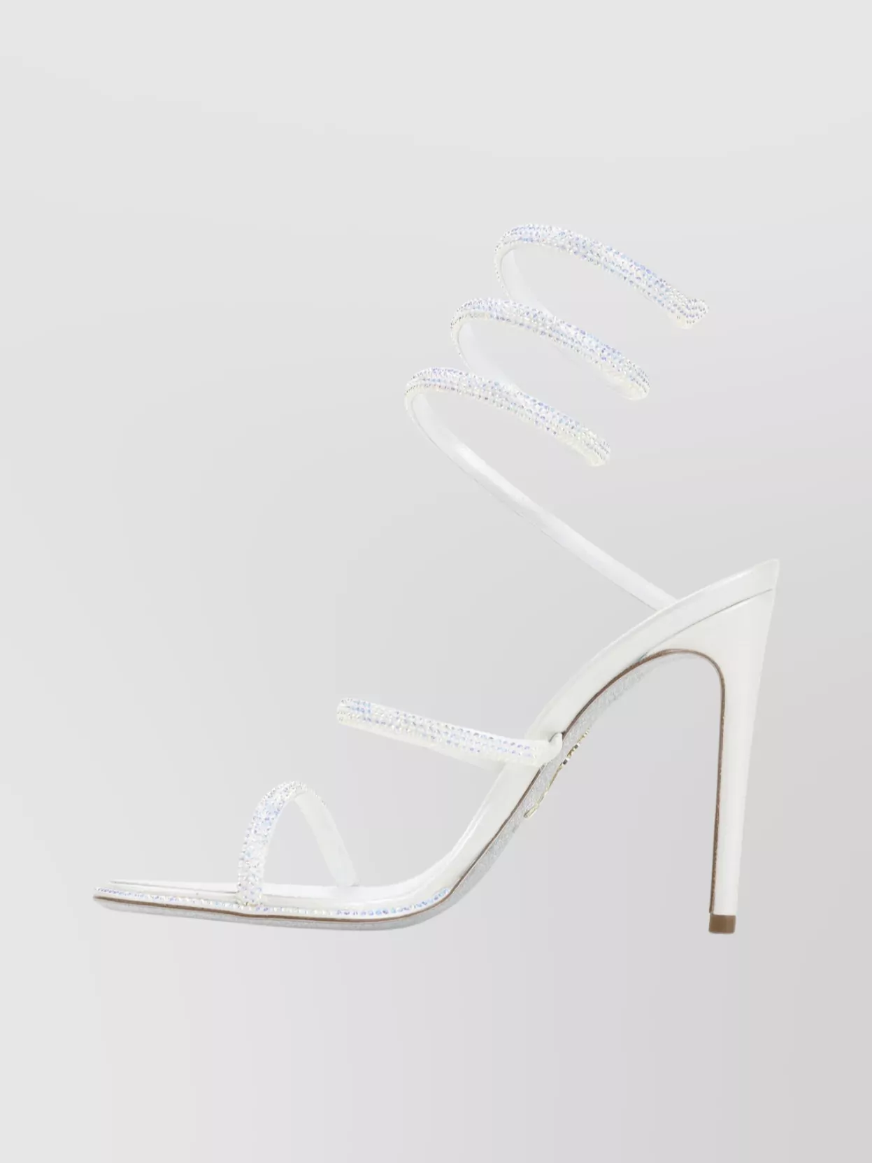 Rene Caovilla Spiral Strap Open Toe Sandals With Embellishments
