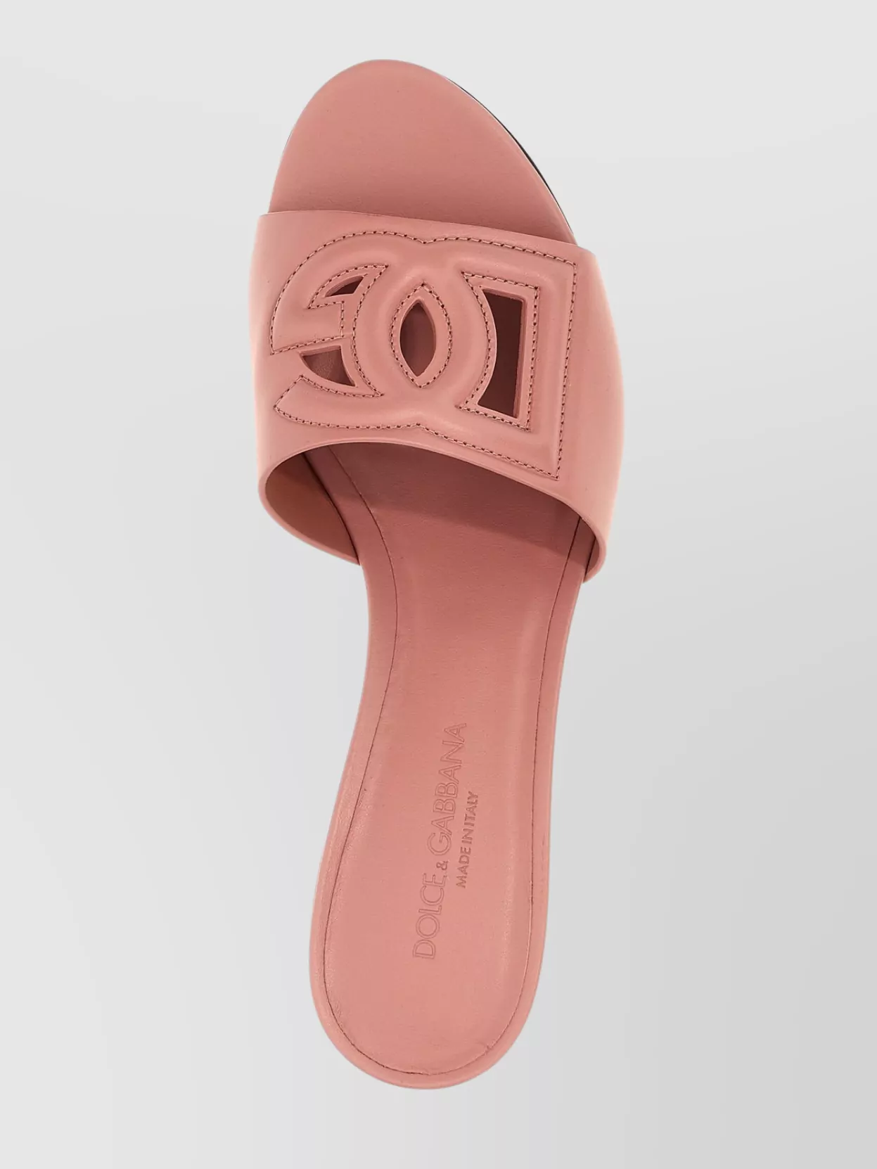 Dolce & Gabbana Pink Leather Slippers