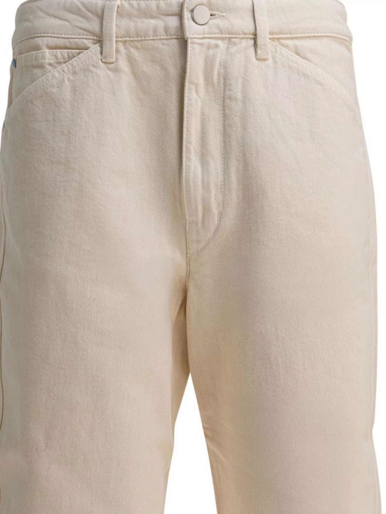 Lemaire Contemporary Twisted Denim Trousers In Neutral