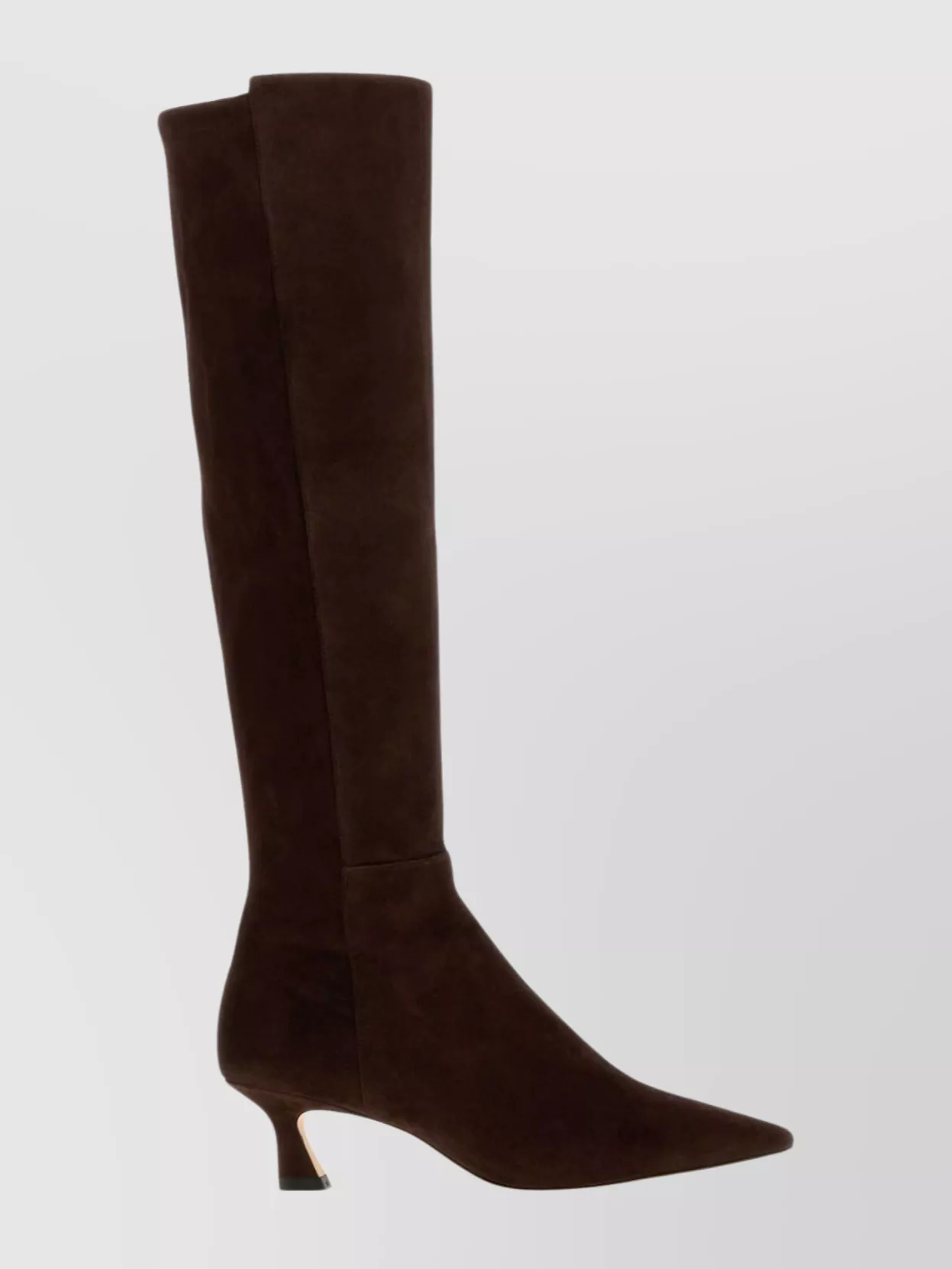 Stuart Weitzman Knee High Pointed Toe Stiletto Boots In Brown