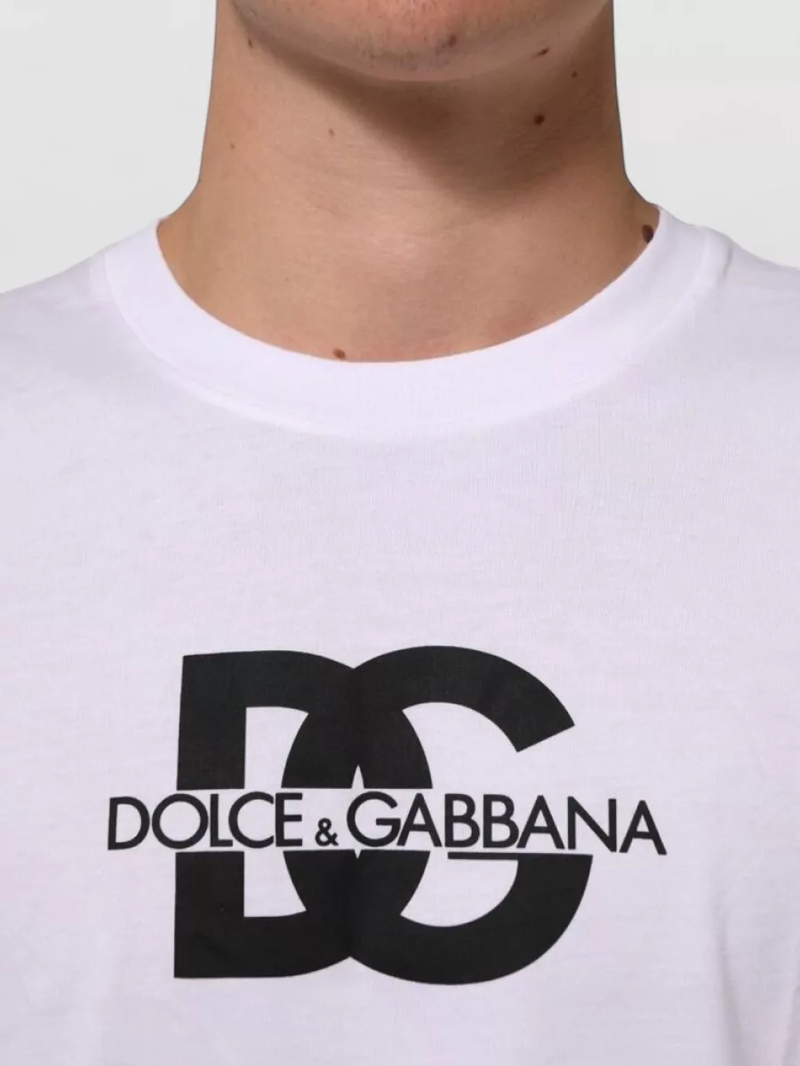 Dolce&Gabbana Cotton Logo Print Crew Neck T-Shirt
