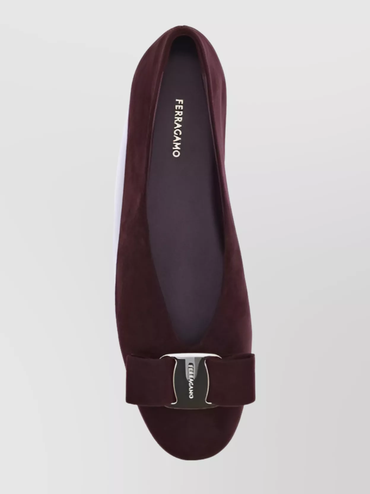 Ferragamo Bow Detail Suede Ballerinas