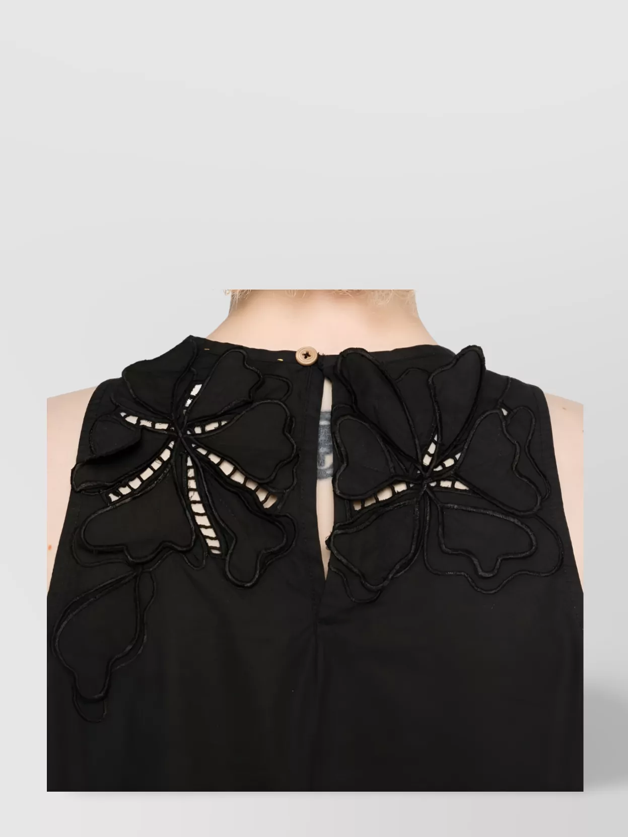 Forte Forte Cotton Top With Embroidered Floral Appliqué